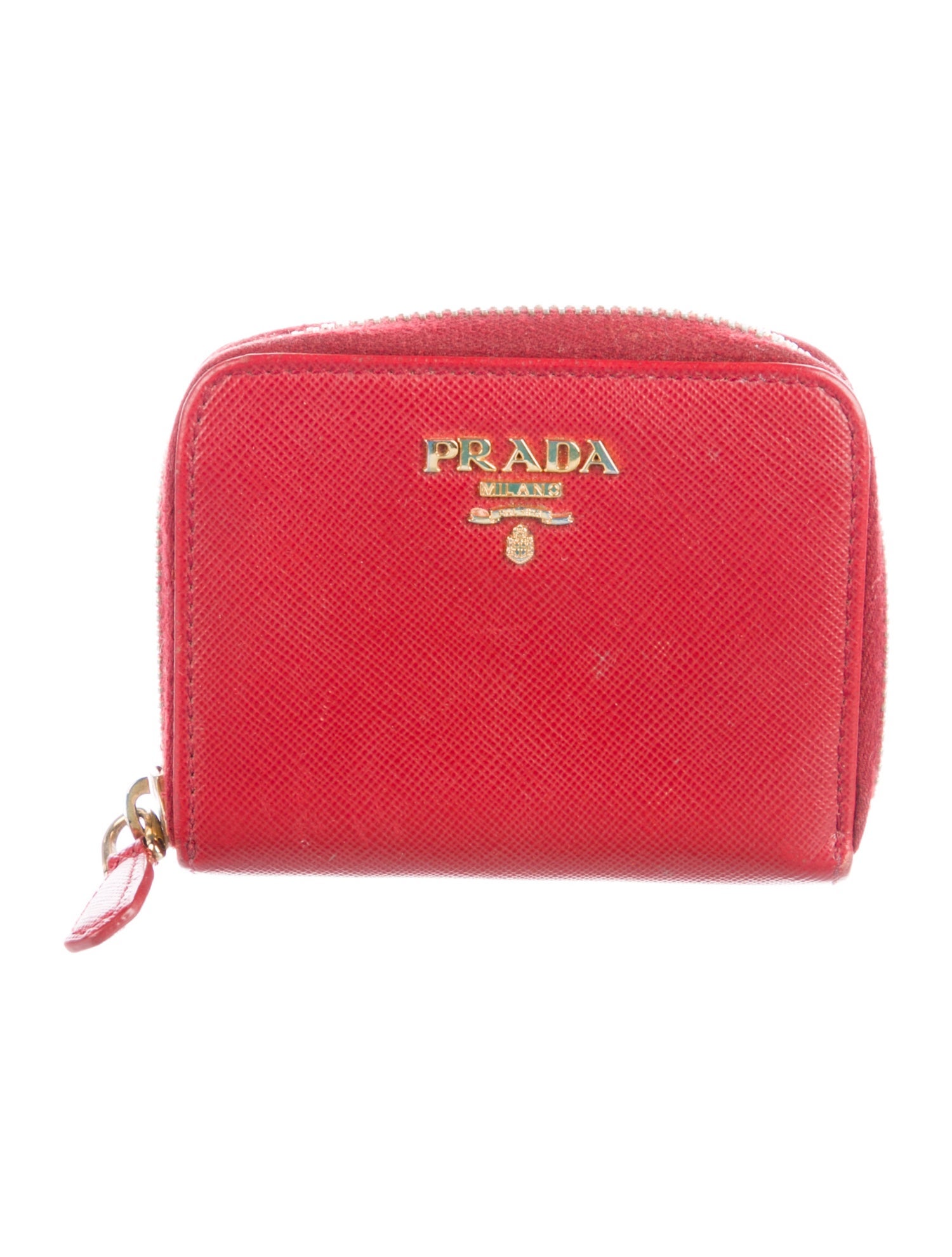 Prada Saffiano Metal Leather Compact Wallet