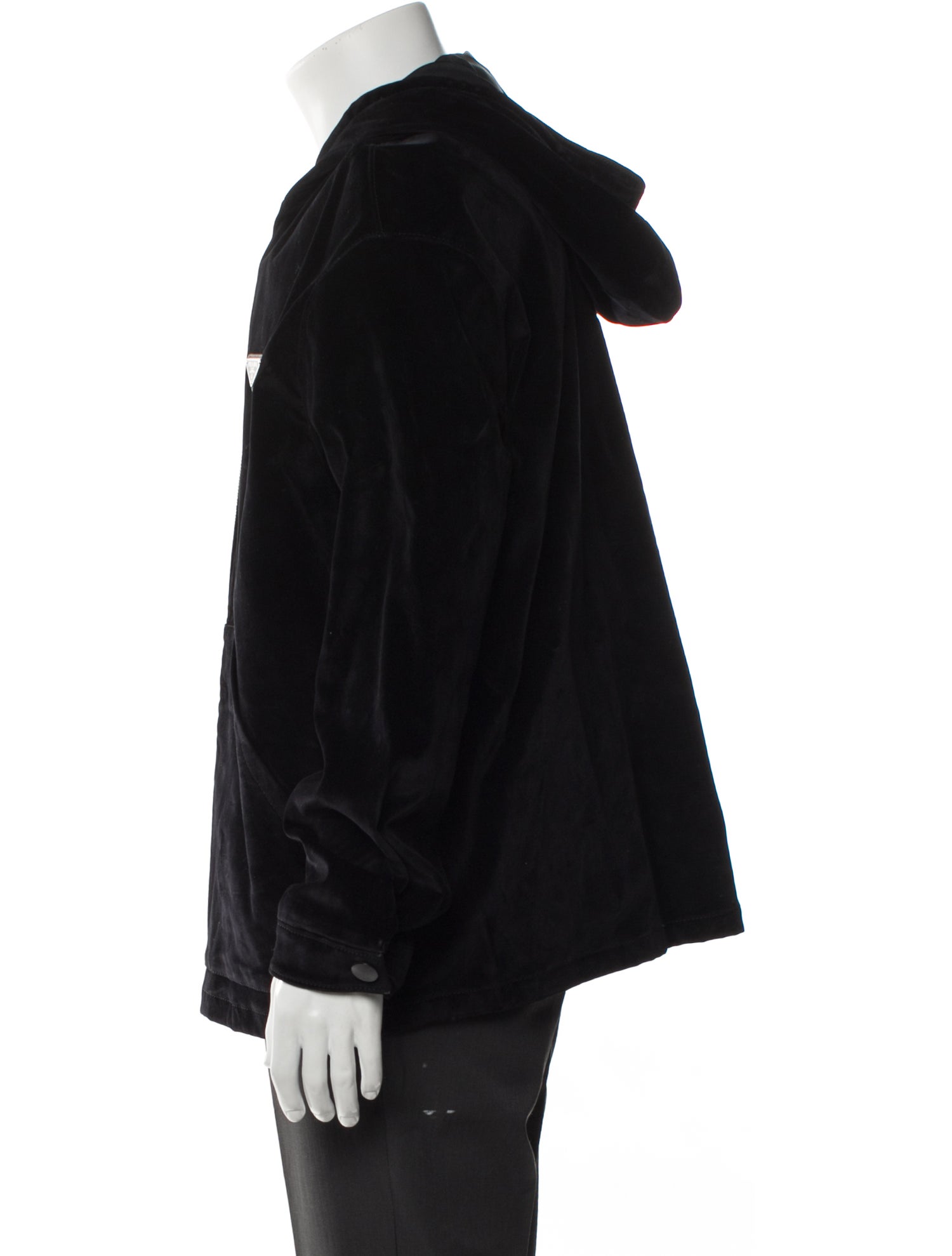 Prada 2022 Enameled Metal Triangle Hoodie