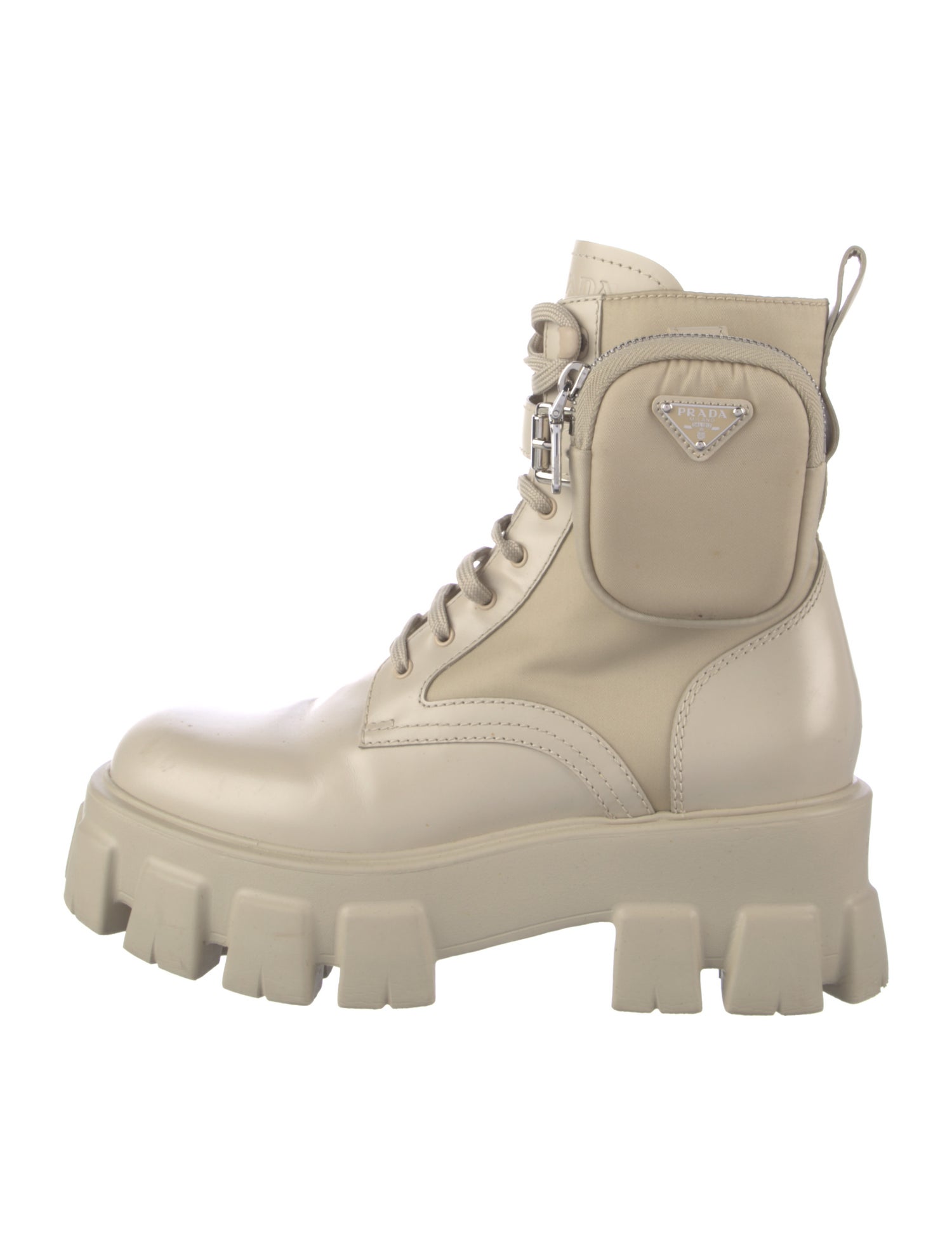 Prada Leather Combat Boots