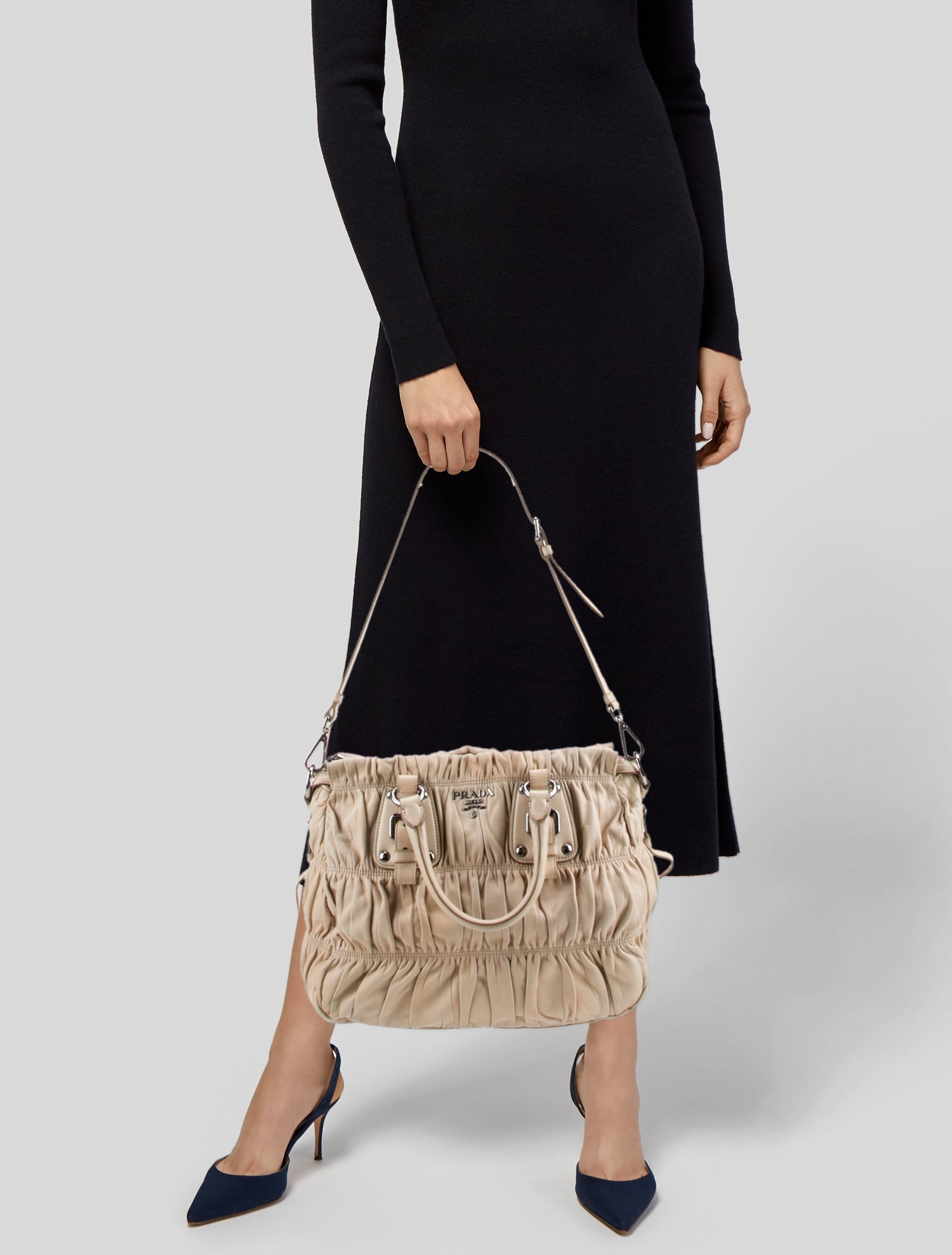 Prada Nappa Gaufre Leather Crossbody Bag