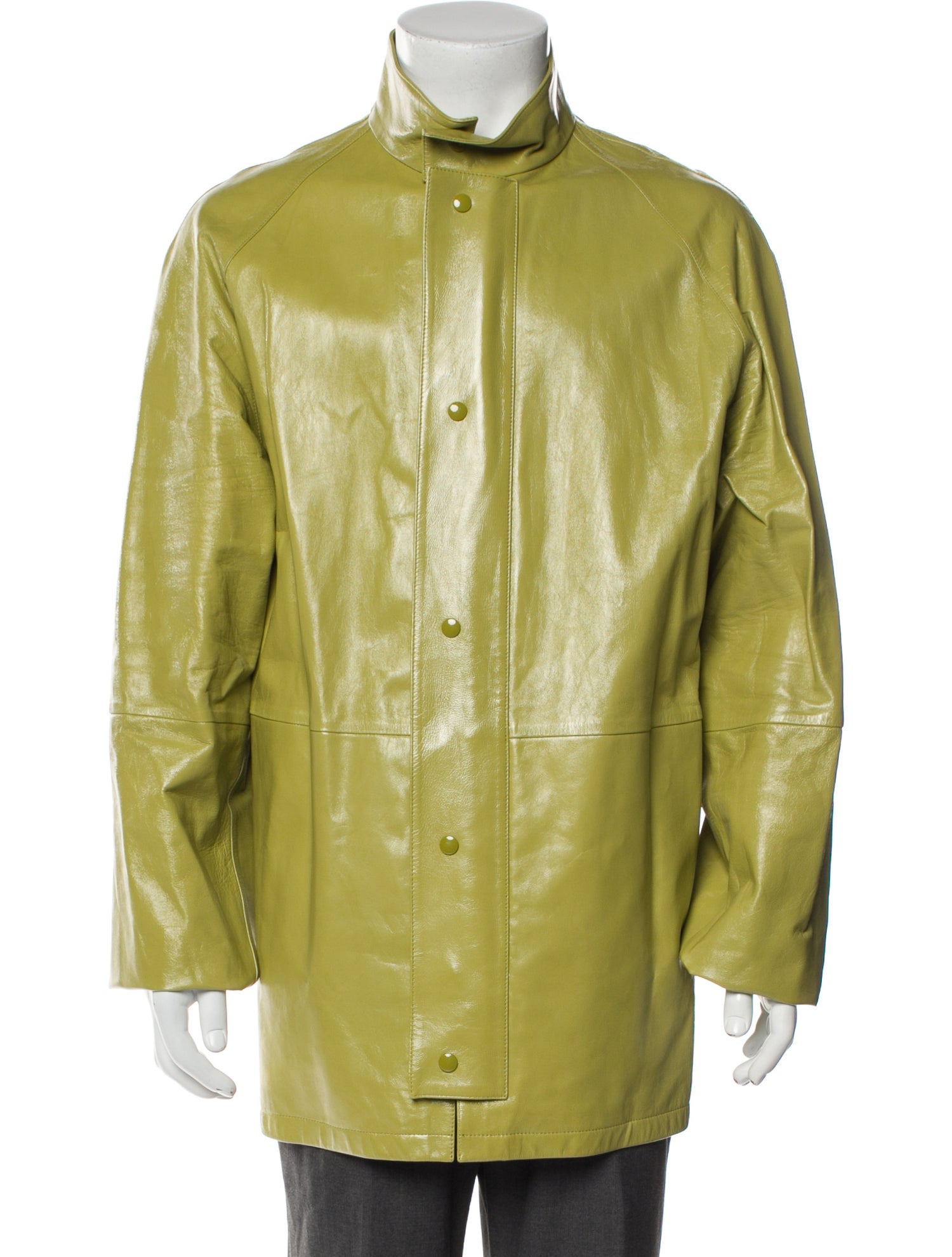 Prada 2022 Enameled Metal Triangle Moto Jacket