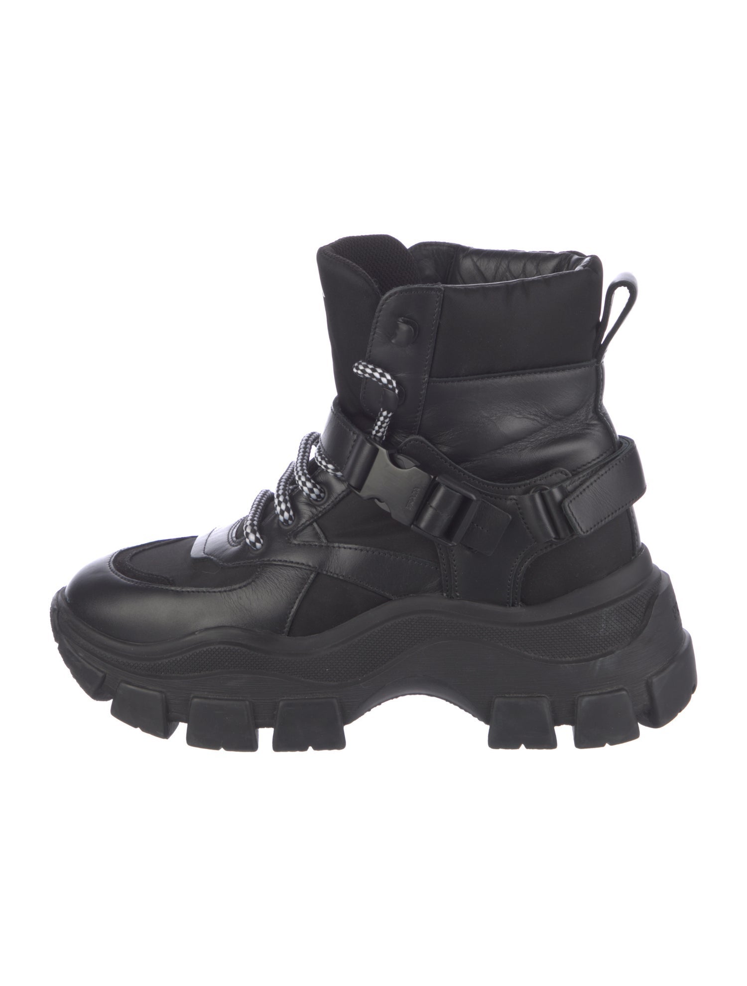 Prada Leather Combat Boots