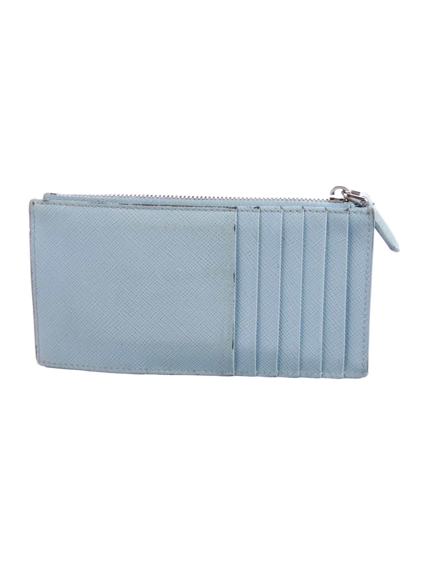 Prada Saffiano Triangle Leather Wallet