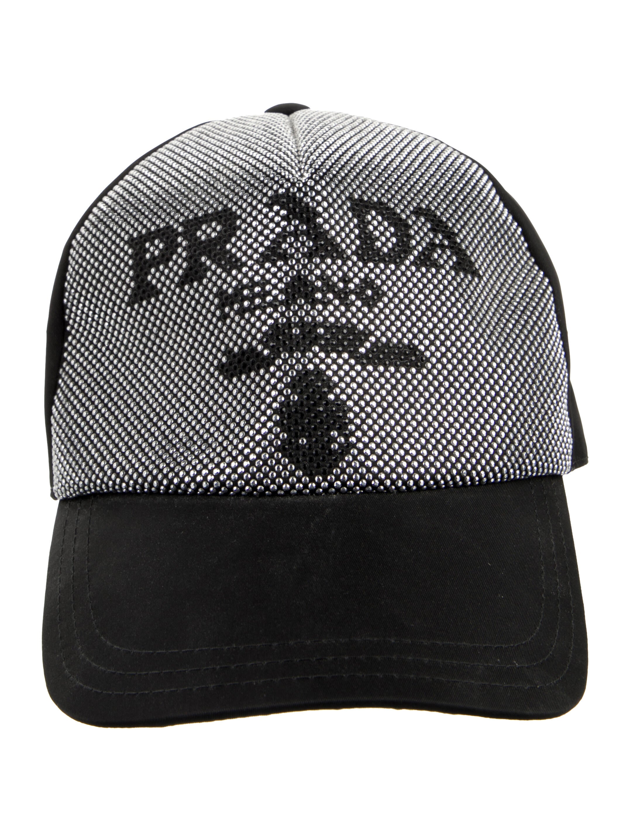Prada mens black nylon baseball cap
