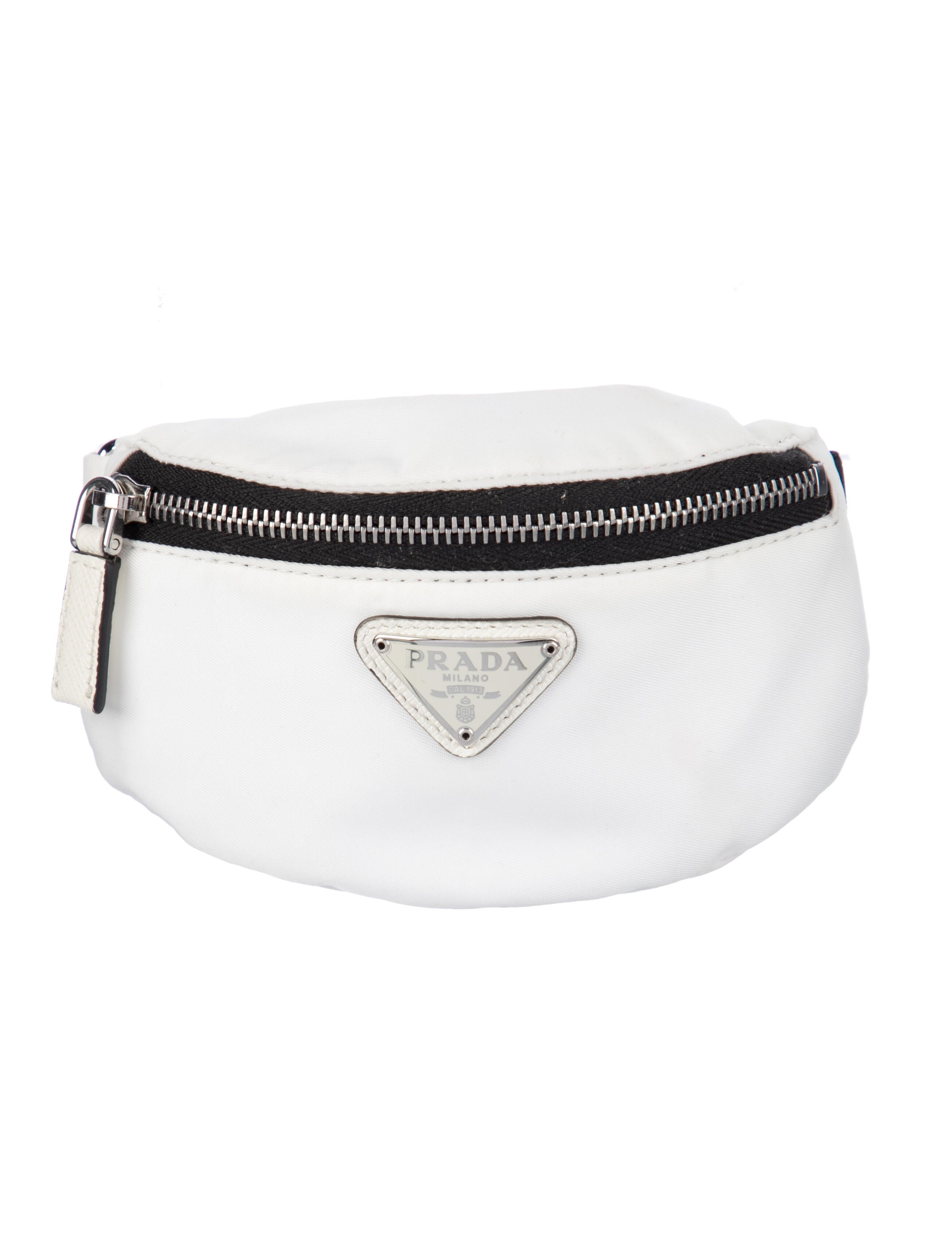 Prada Enameled Metal Triangle Arm Band Pouch