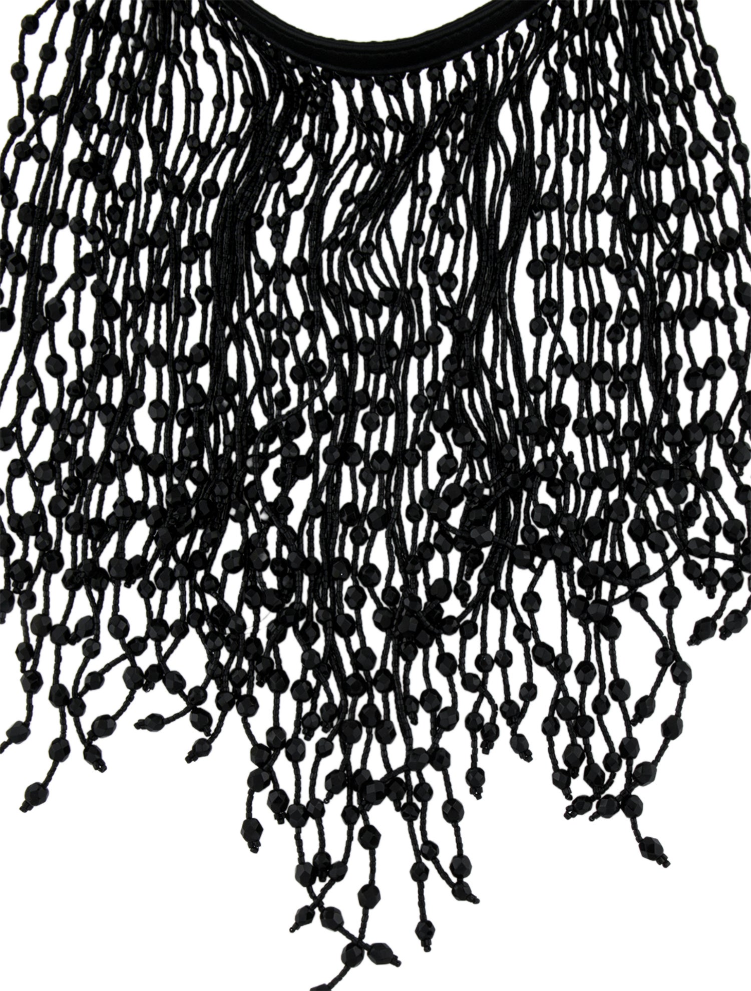 Prada Leather & Bead Embellished 'Nappa' Collar Necklace