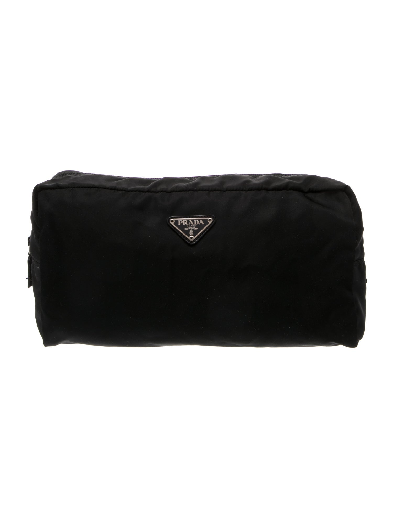 Prada Enameled Metal Triangle Portfolio Vintage