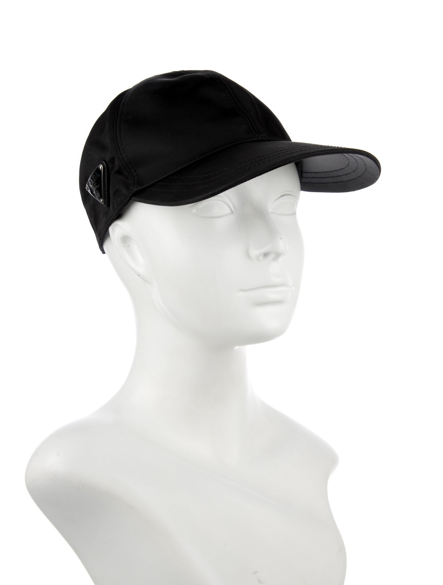 Prada Nylon Enameled Metal Triangle Baseball Cap