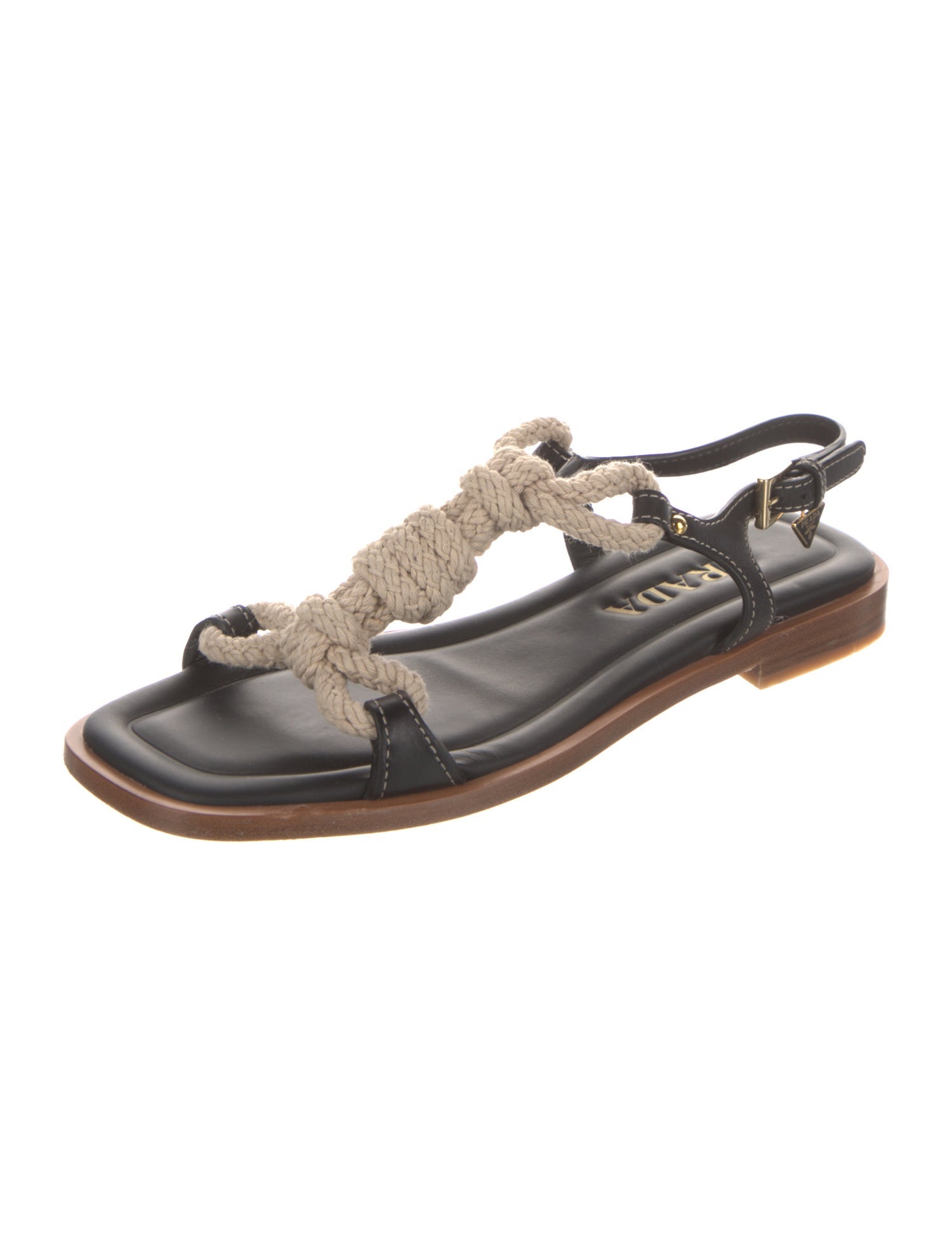 Prada Suede T-Strap Sandals