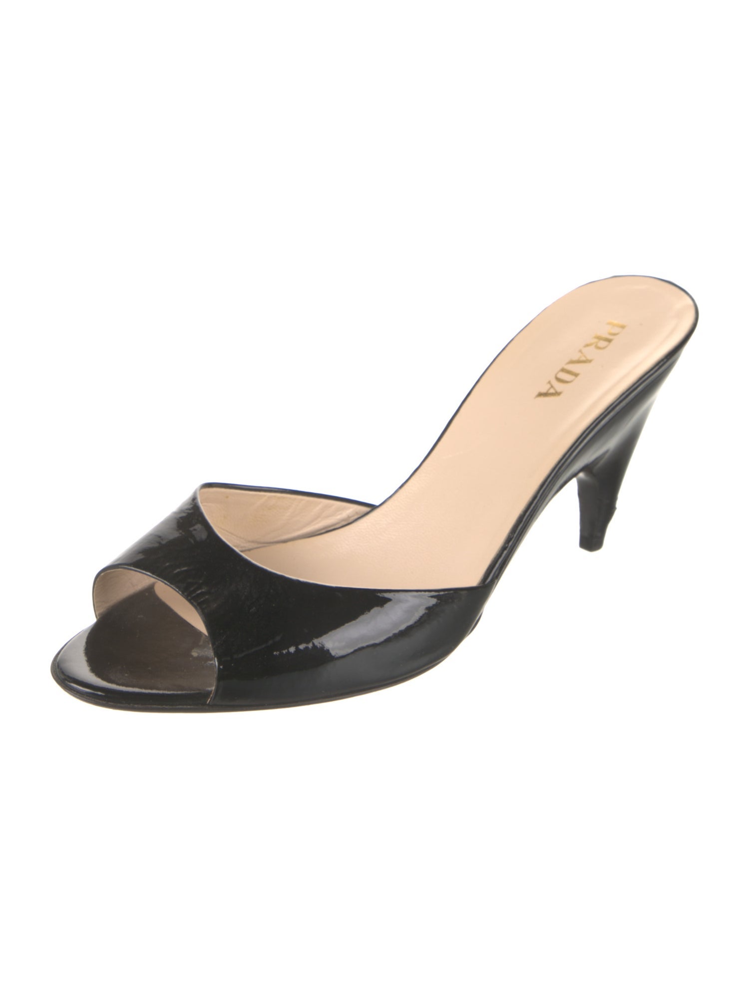 Prada Patent Leather Slides