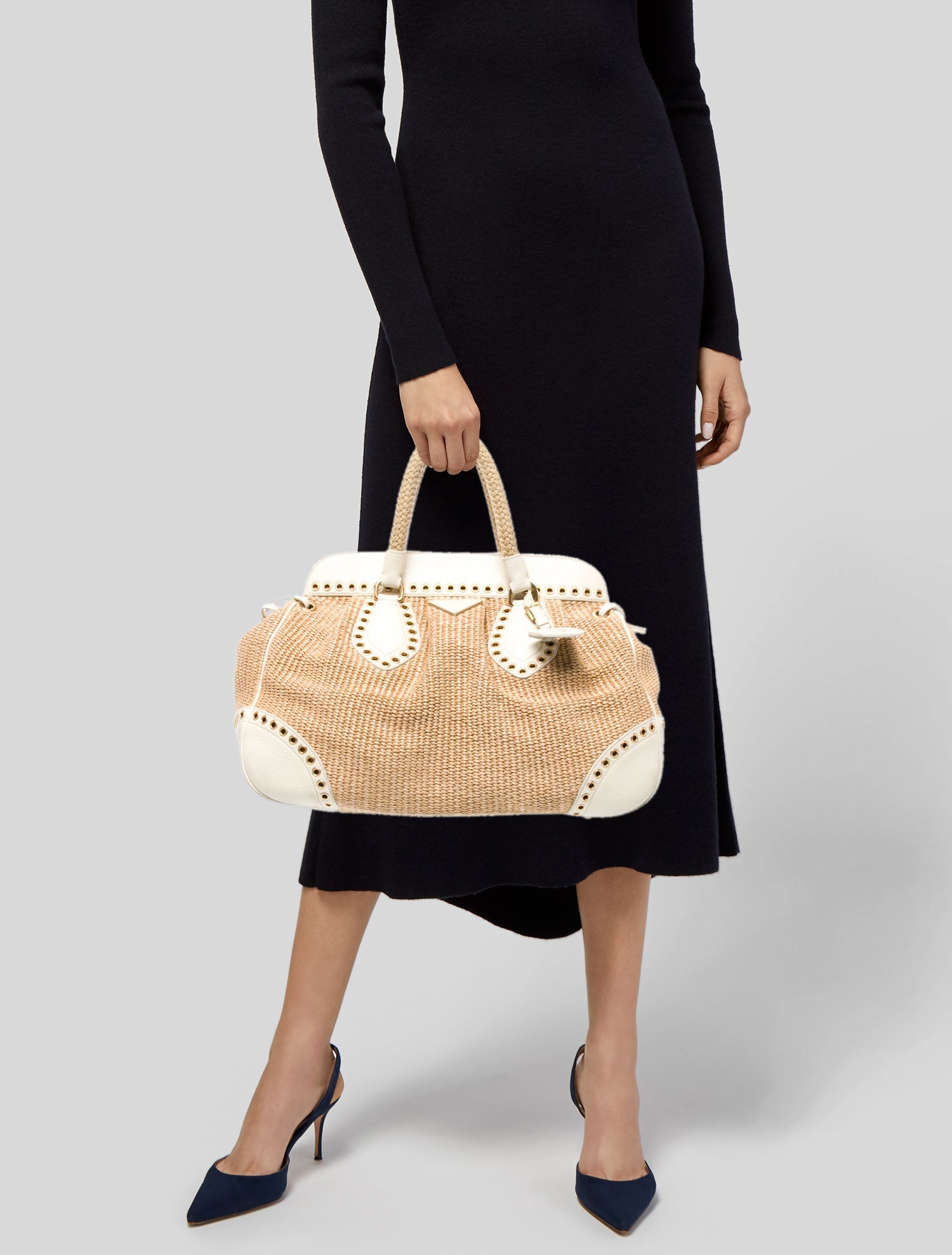 Prada Signature Top Handle Bag Large