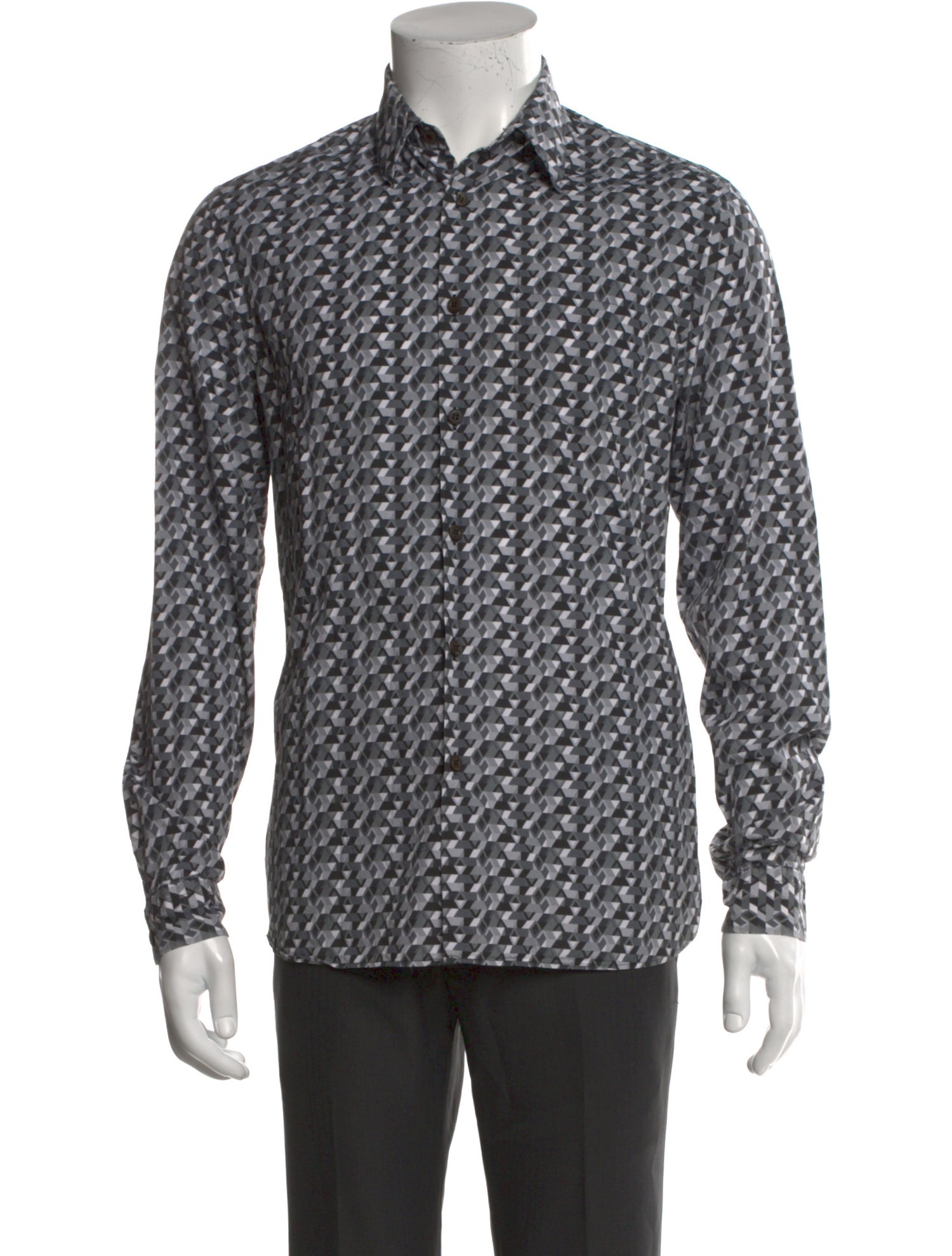 Prada 2017 Printed Dress Shirt