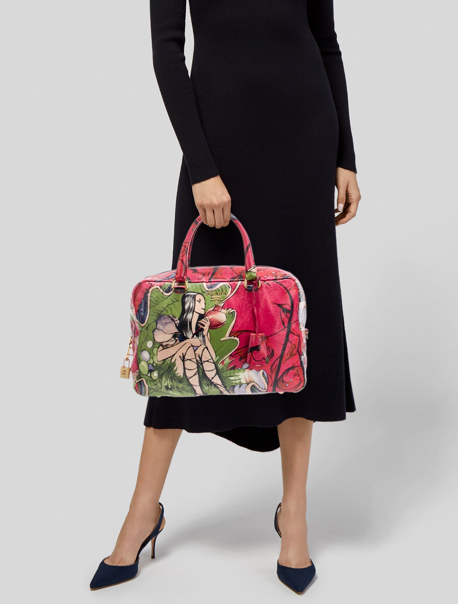 Prada Cervo Lux Leather Fairy Bauletto