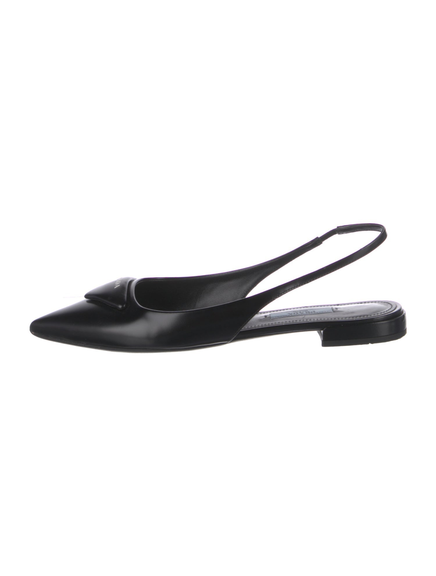 Prada Patent Leather Slingback Flats