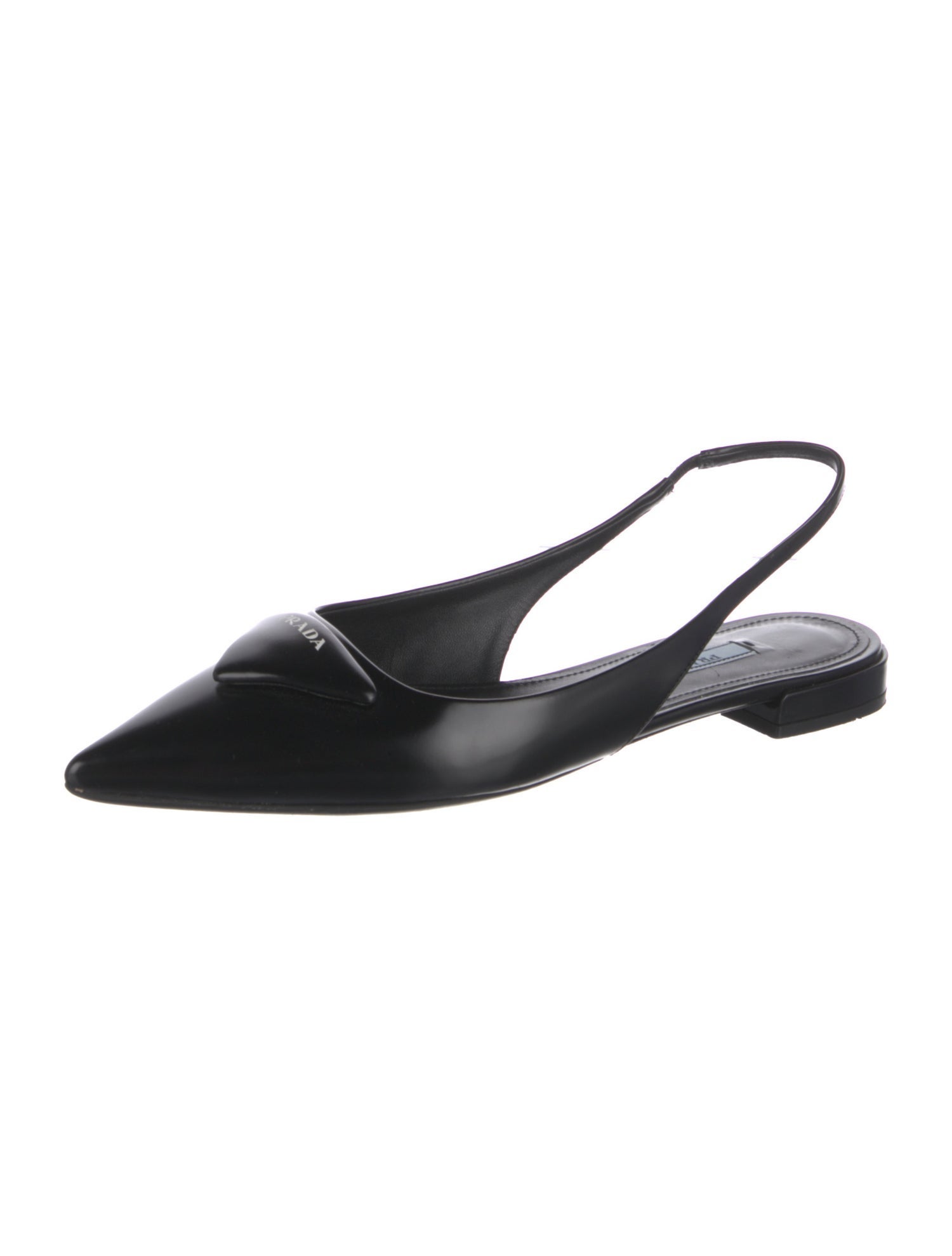 Prada Patent Leather Slingback Flats