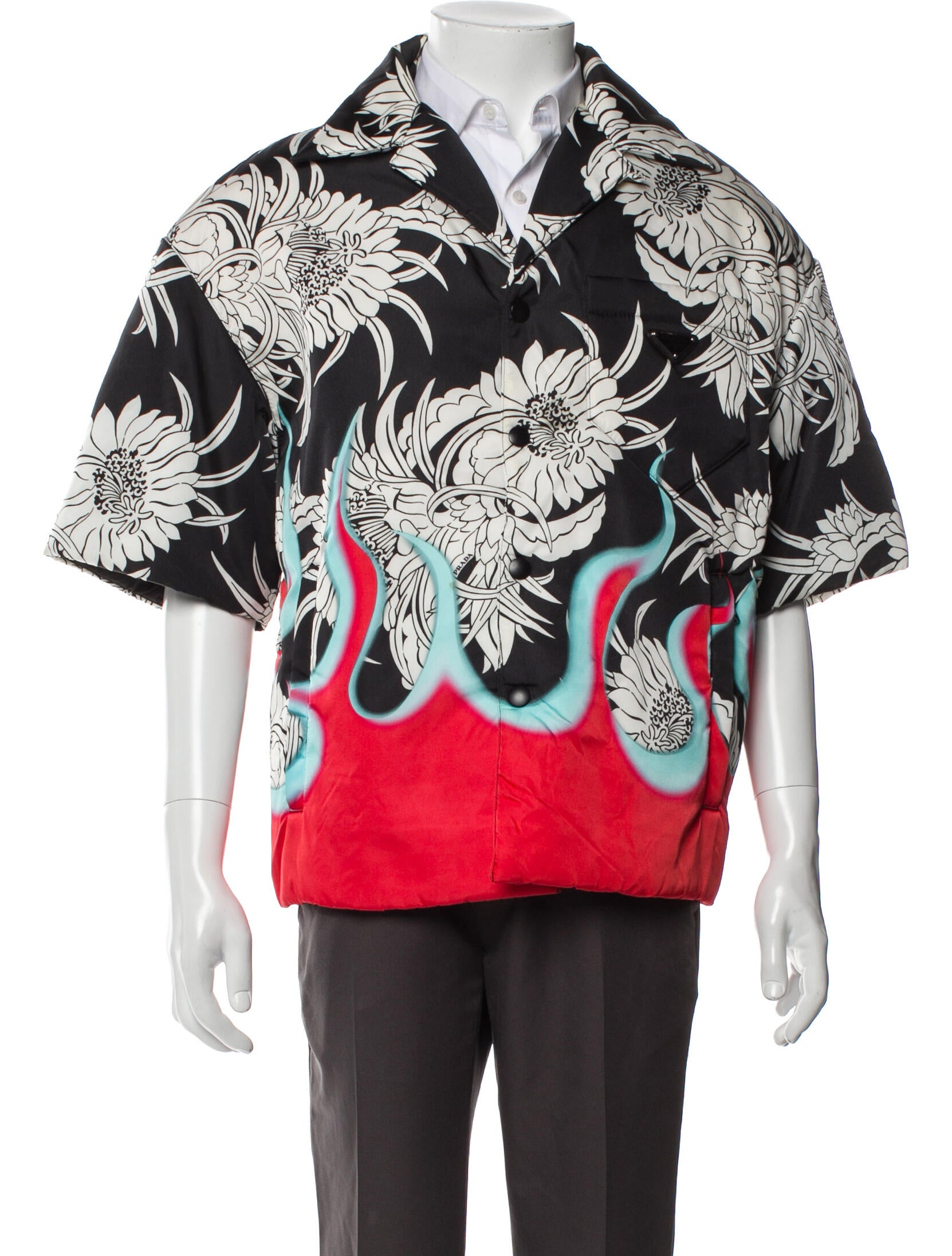 Prada 2018 Enameled Metal Triangle Shirt