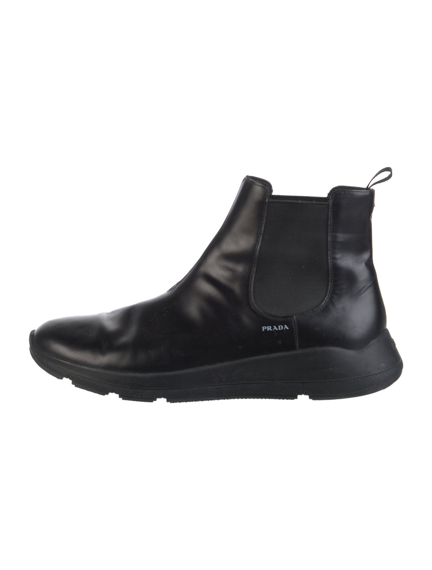 Prada Leather Chelsea Boots