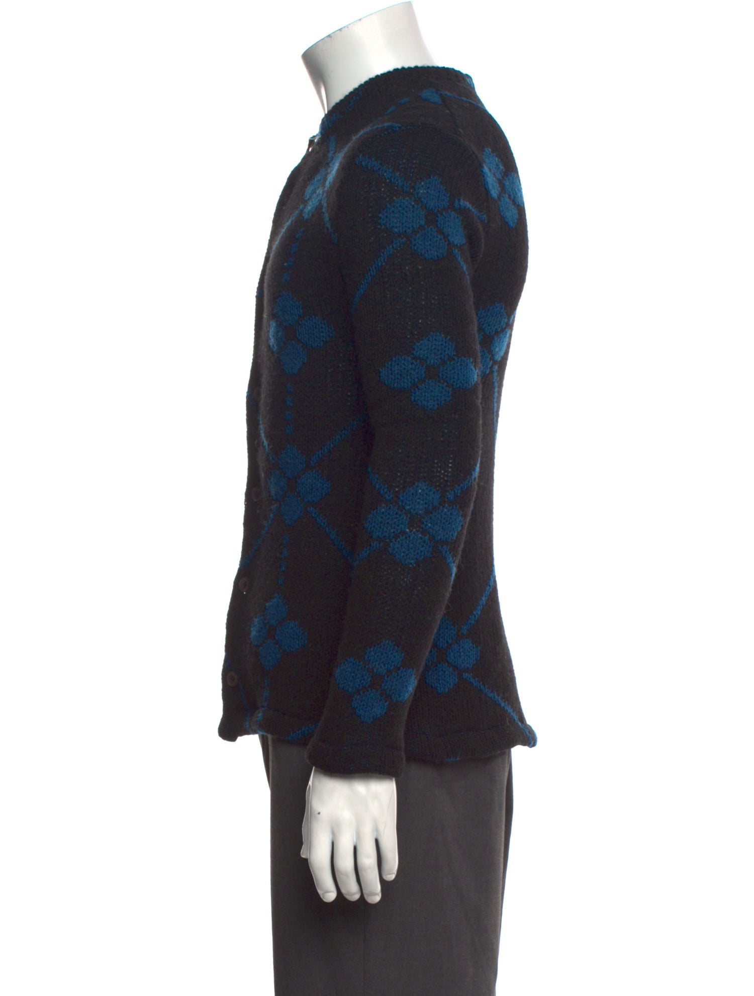 Prada 2021 Enameled Metal Triangle Cardigan