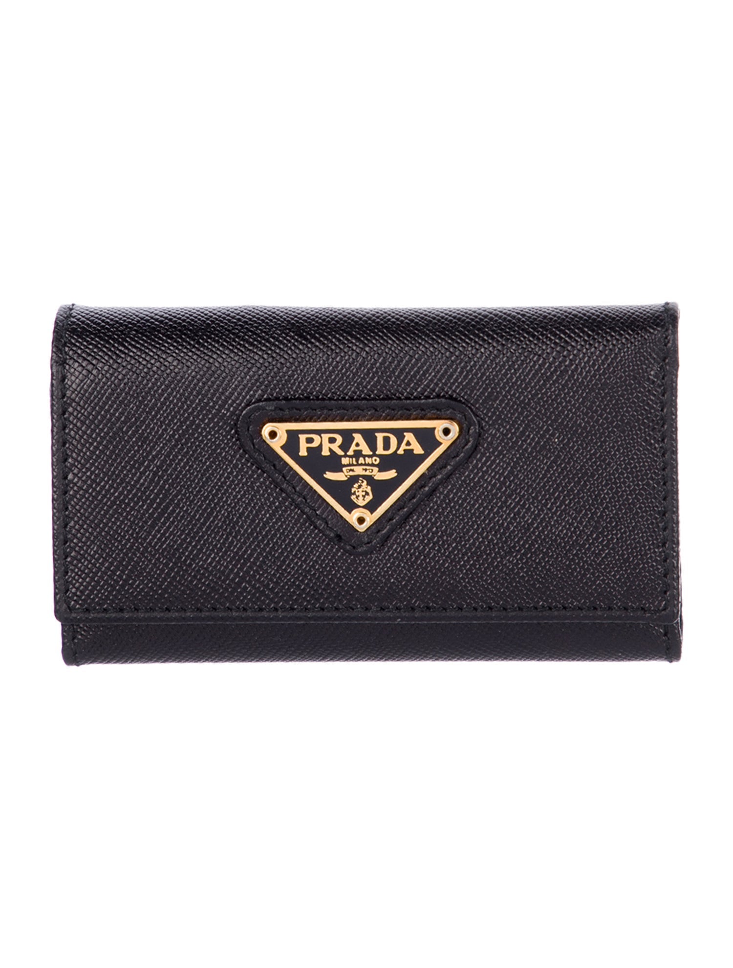 Prada leather key holder