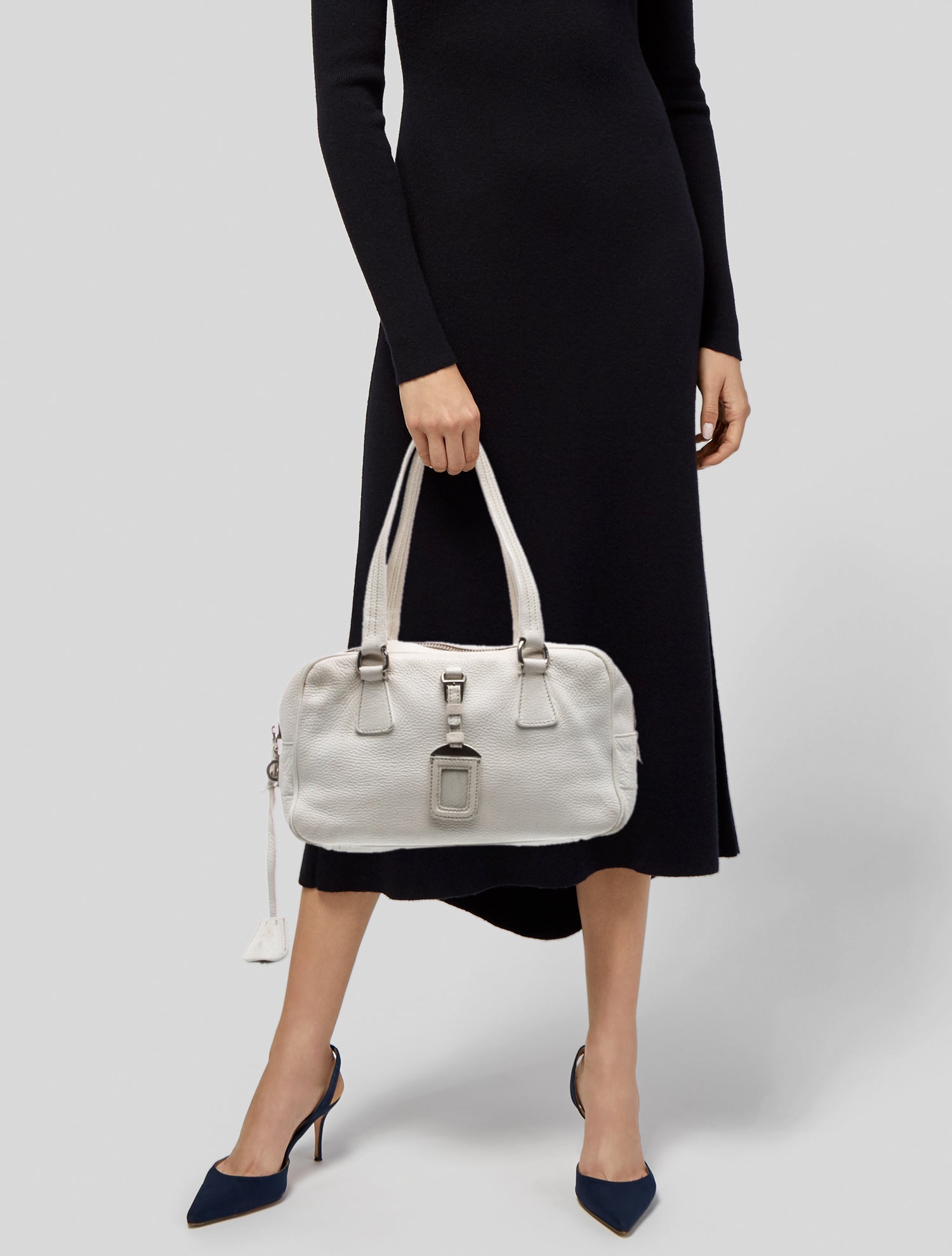 Prada Vitello Daino Leather Bauletto Large