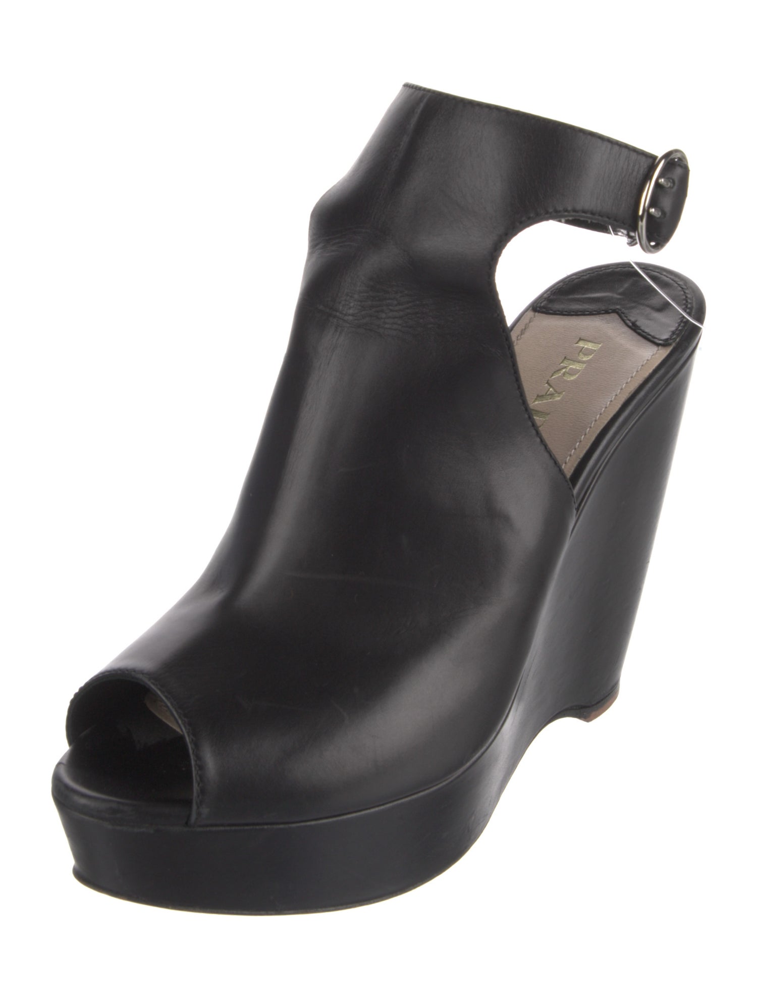 Prada Leather Slingback Sandals