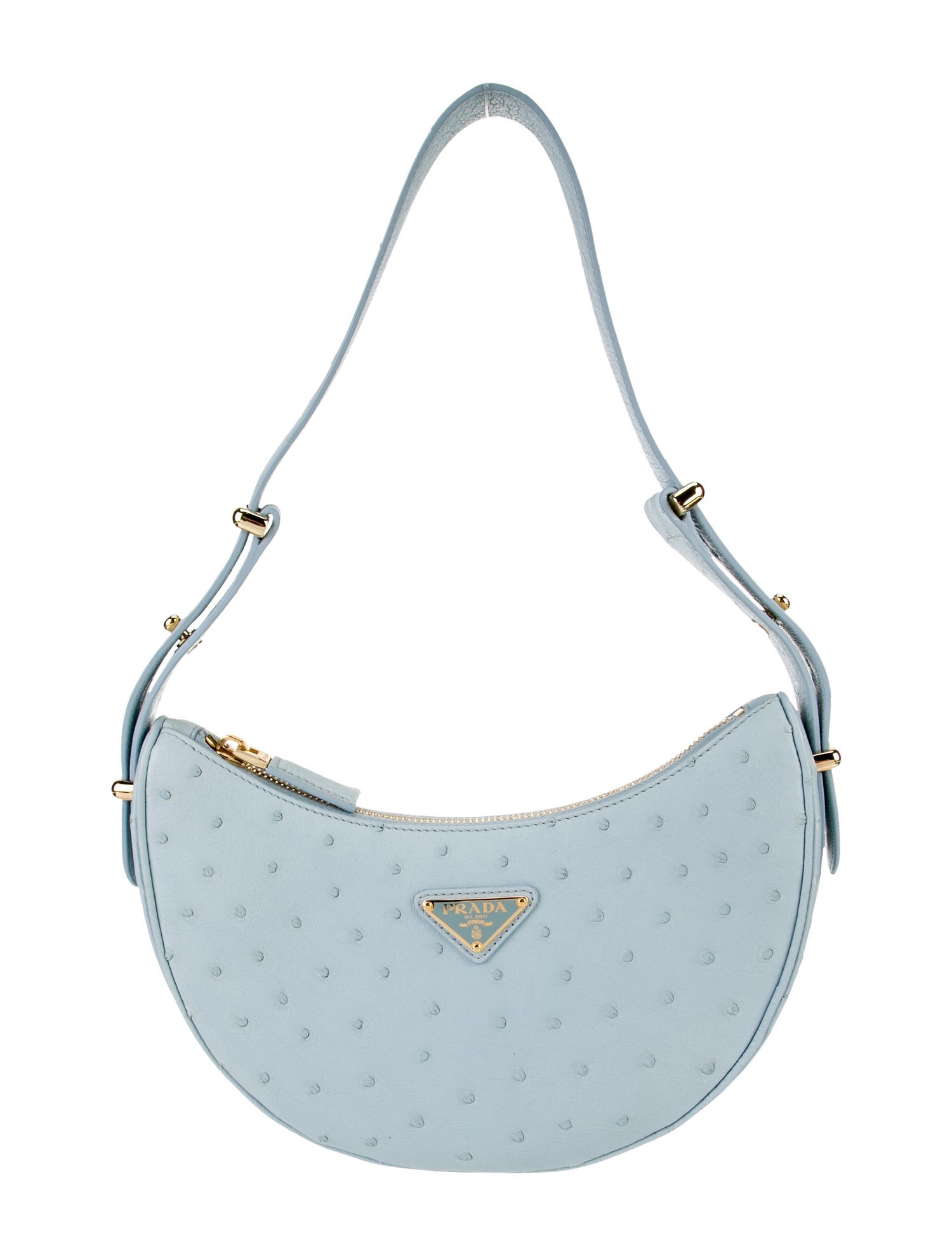 Prada Enameled Metal Triangle Arque