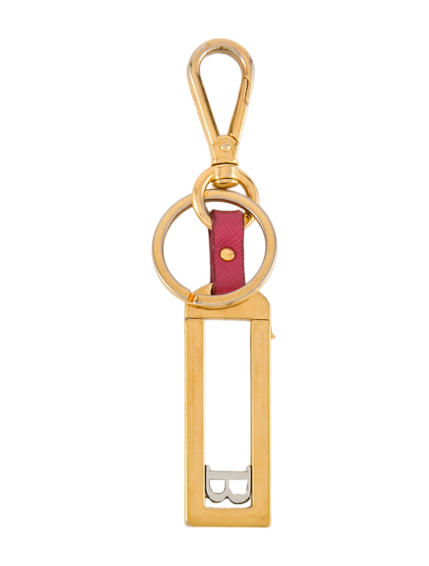 Prada Gold Metal Keychain