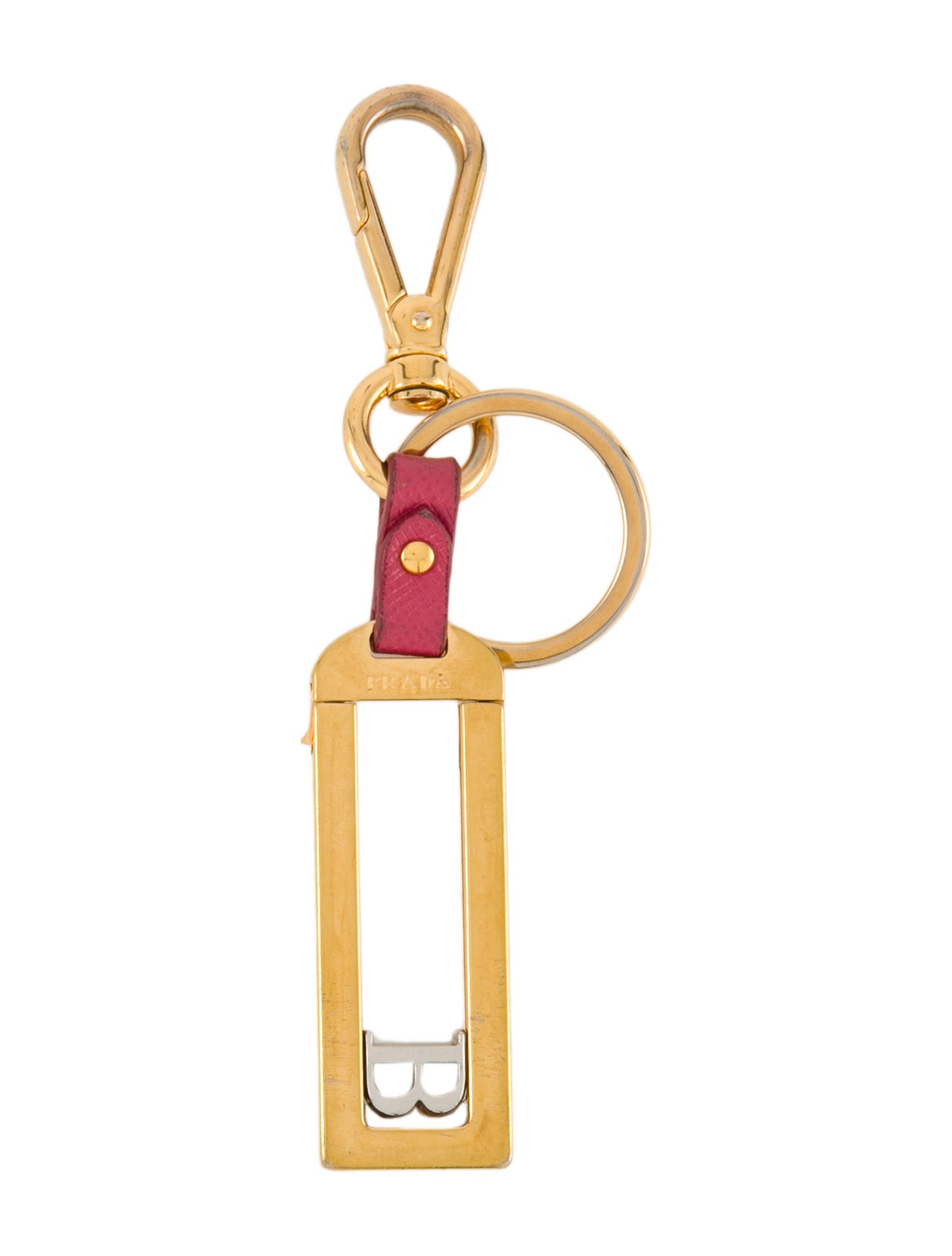 Prada Gold Metal Keychain