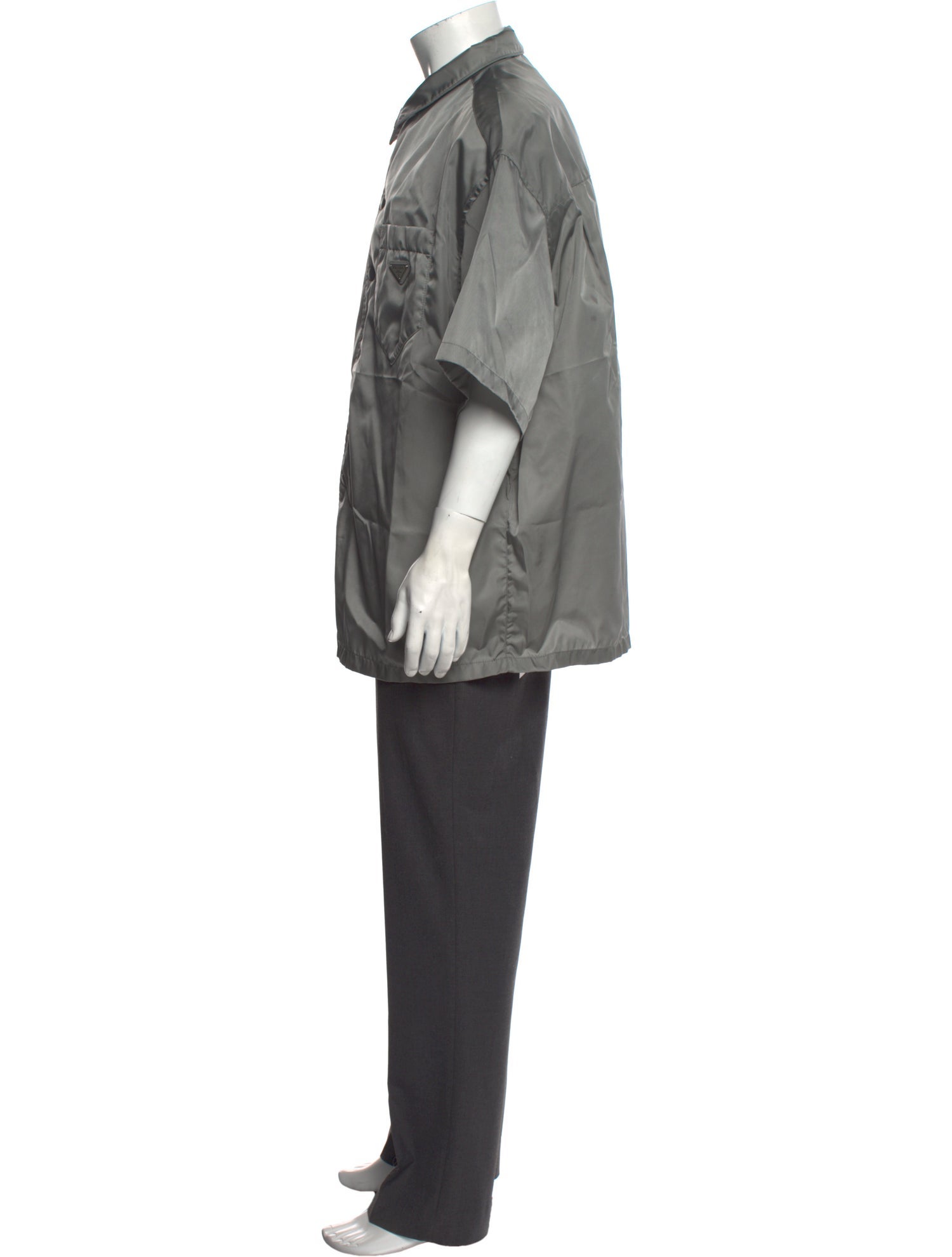 Prada 2022 Enameled Metal Triangle Shirt