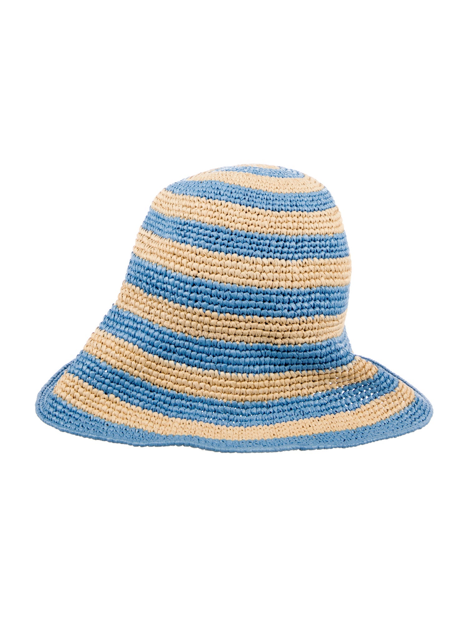 Prada Prada blue straw bucket hat w/Tags