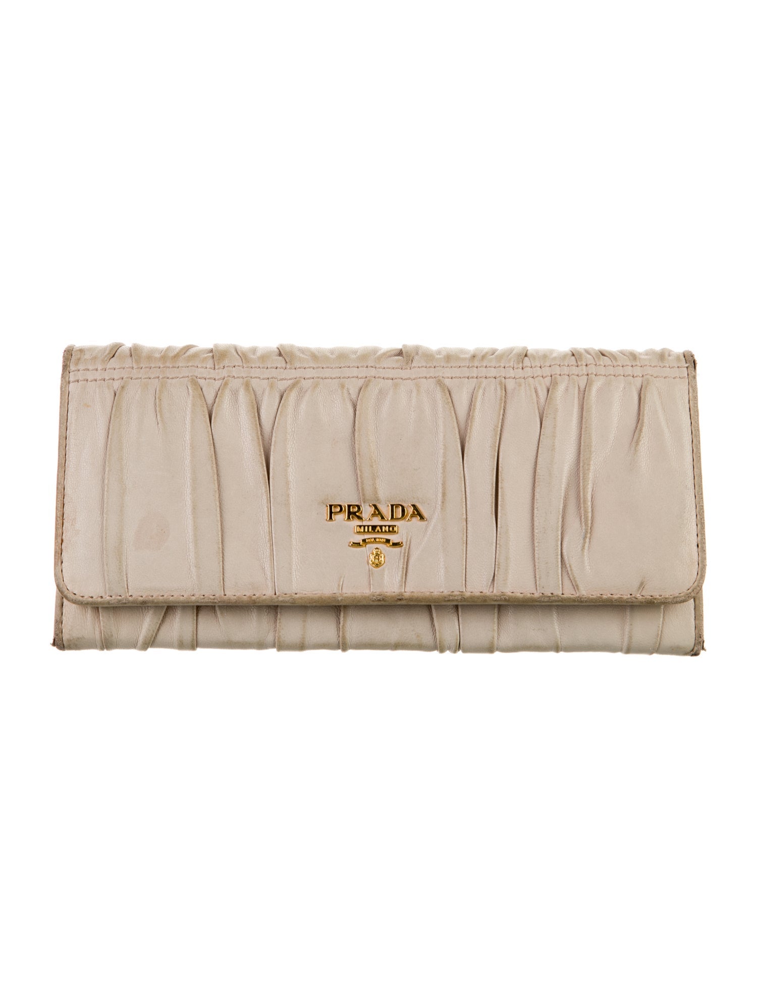 Prada Nappa Gaufre Leather Continental Wallet
