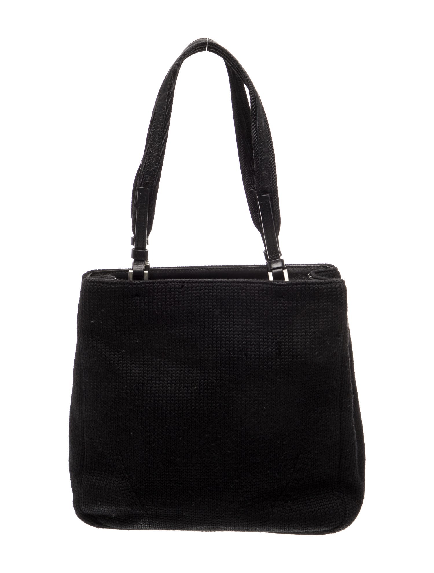 Prada Enameled Metal Triangle Shoulder Bag