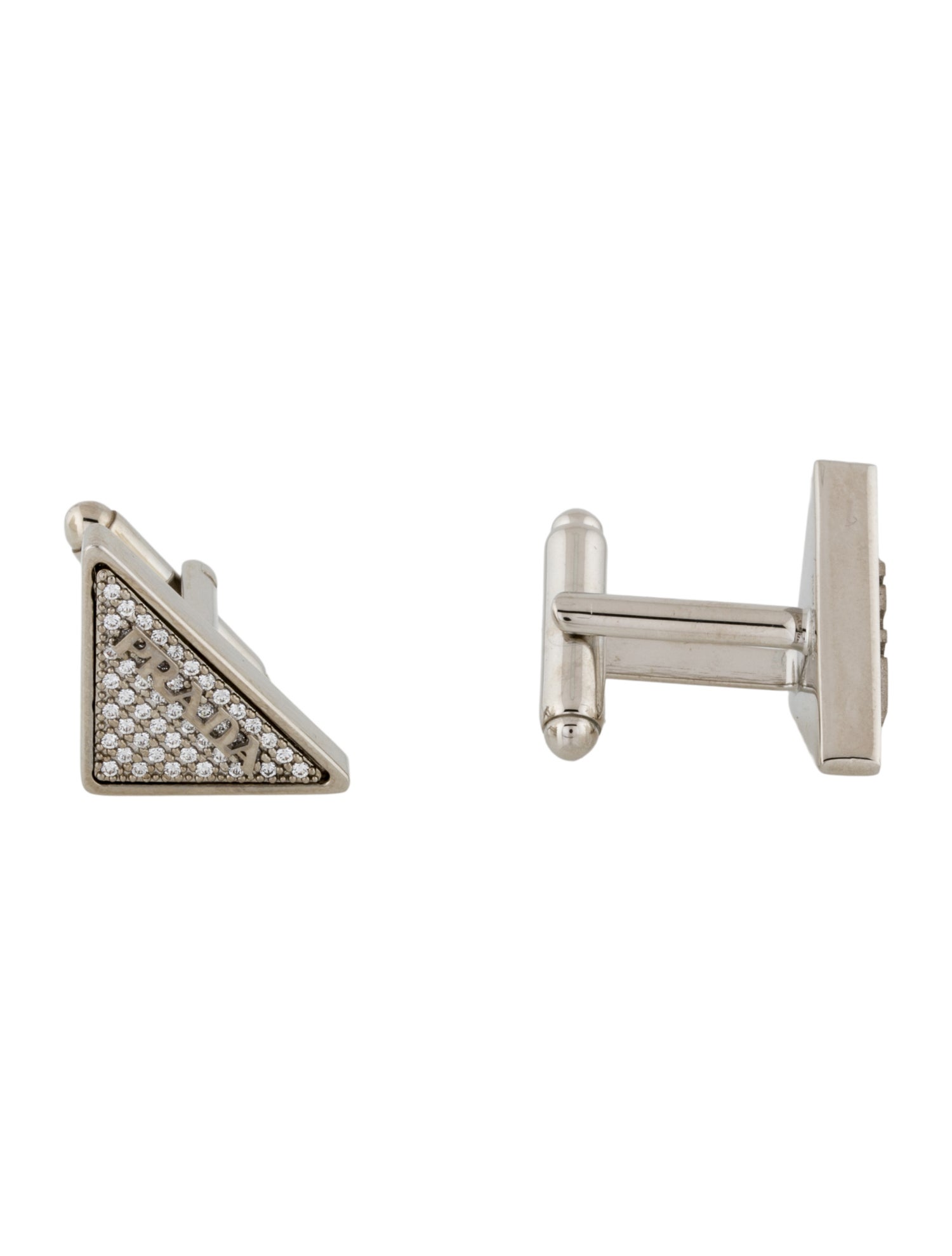 Prada Cubic Zirconia Symbole Cufflinks