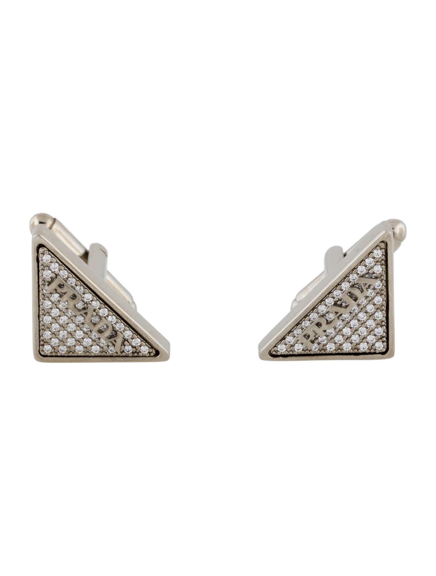 Prada Cubic Zirconia Symbole Cufflinks