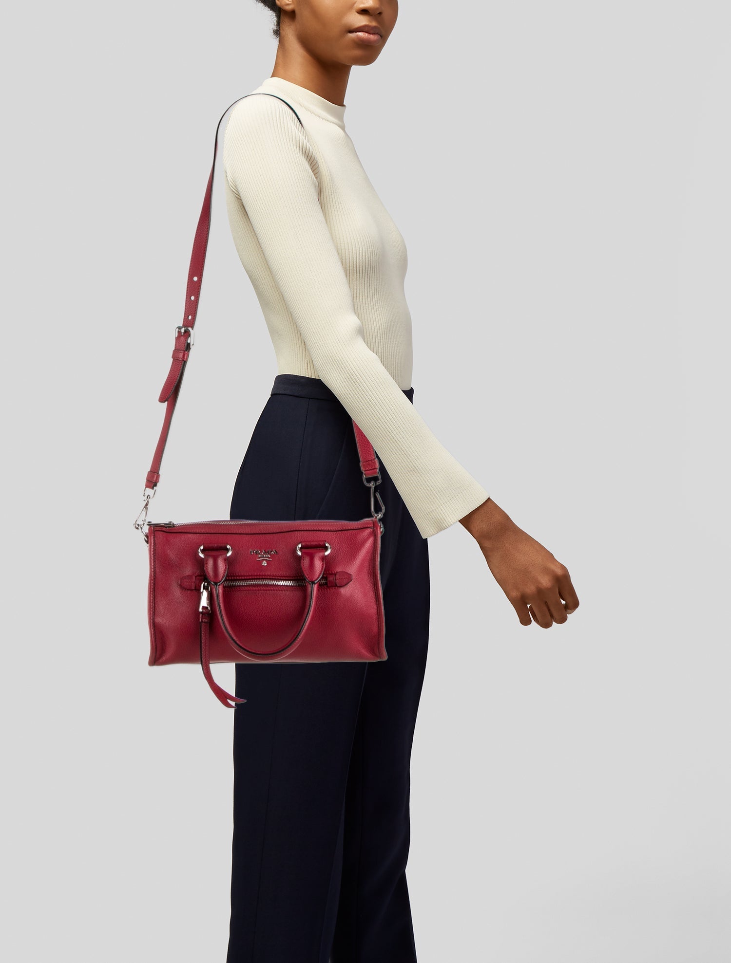 Prada Vitello Daino Leather Bauletto