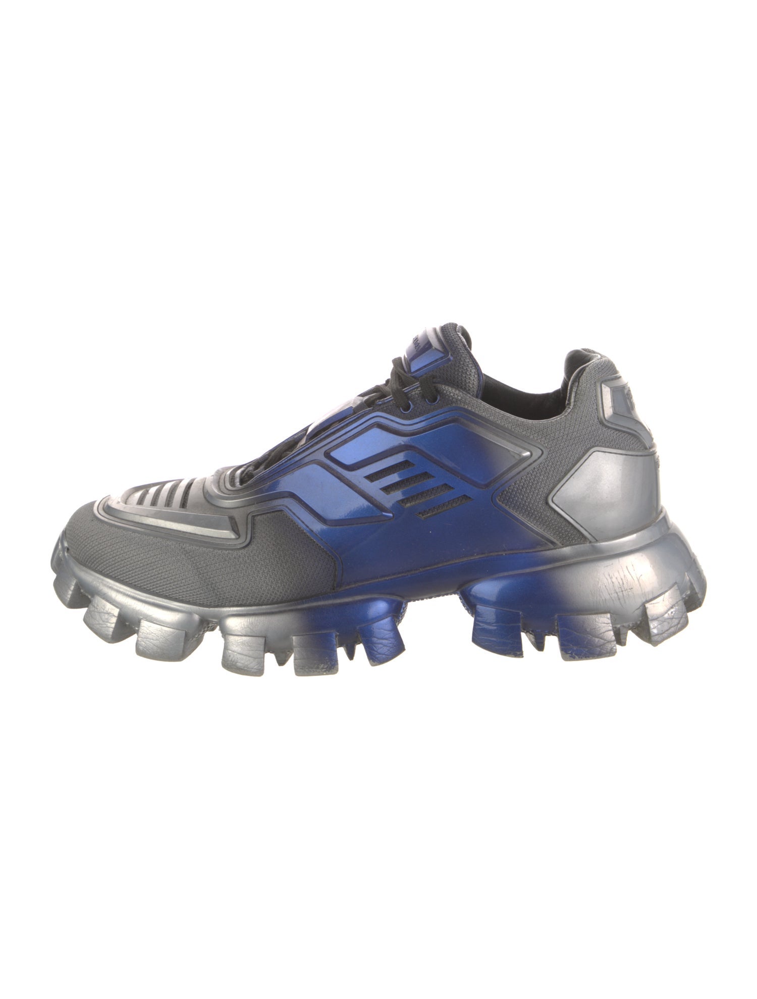 Prada Nylon Colorblock Pattern Sneakers