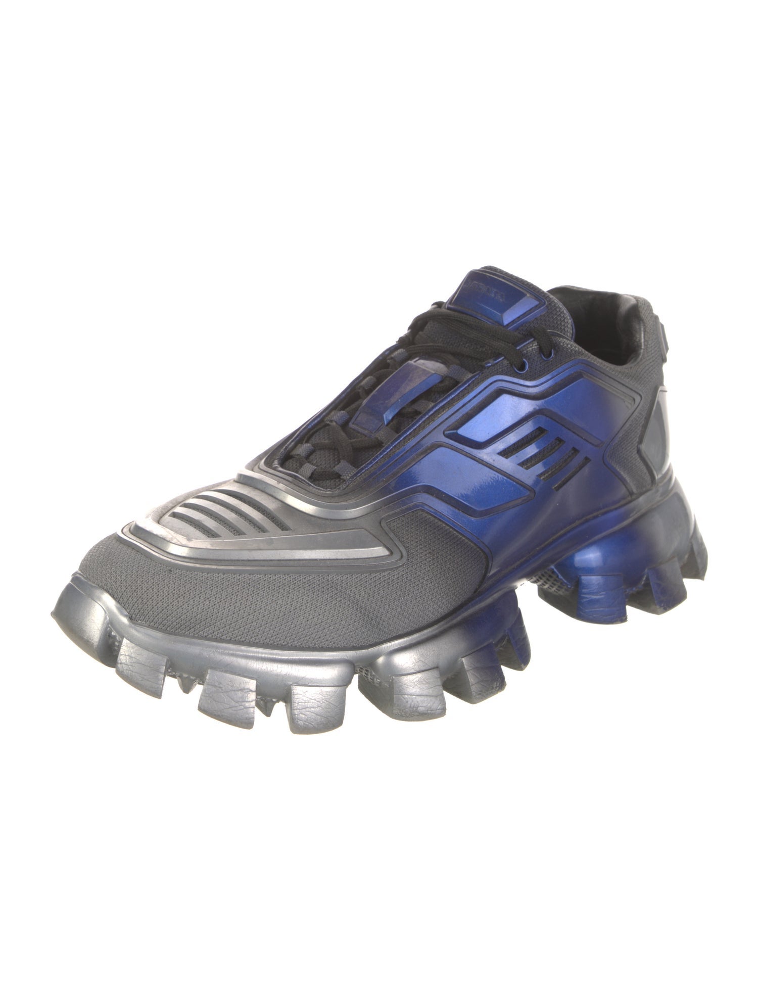 Prada Nylon Colorblock Pattern Sneakers