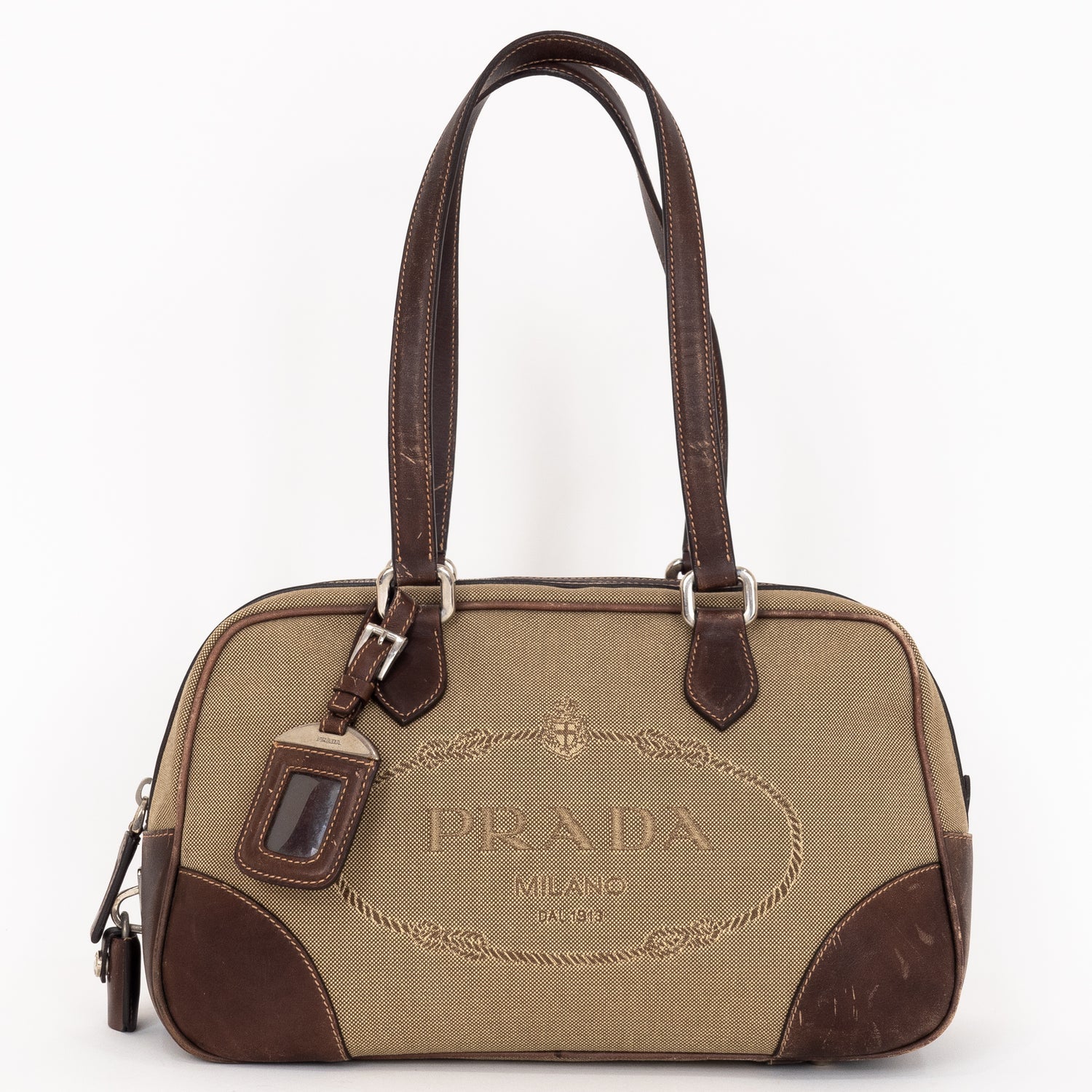 Prada Canvas Bauletto Boston w/ Tags