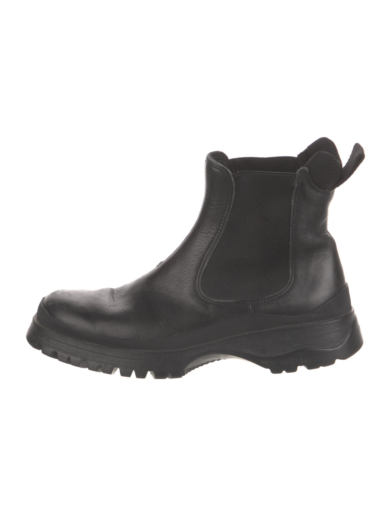 Prada Leather Chelsea Boots