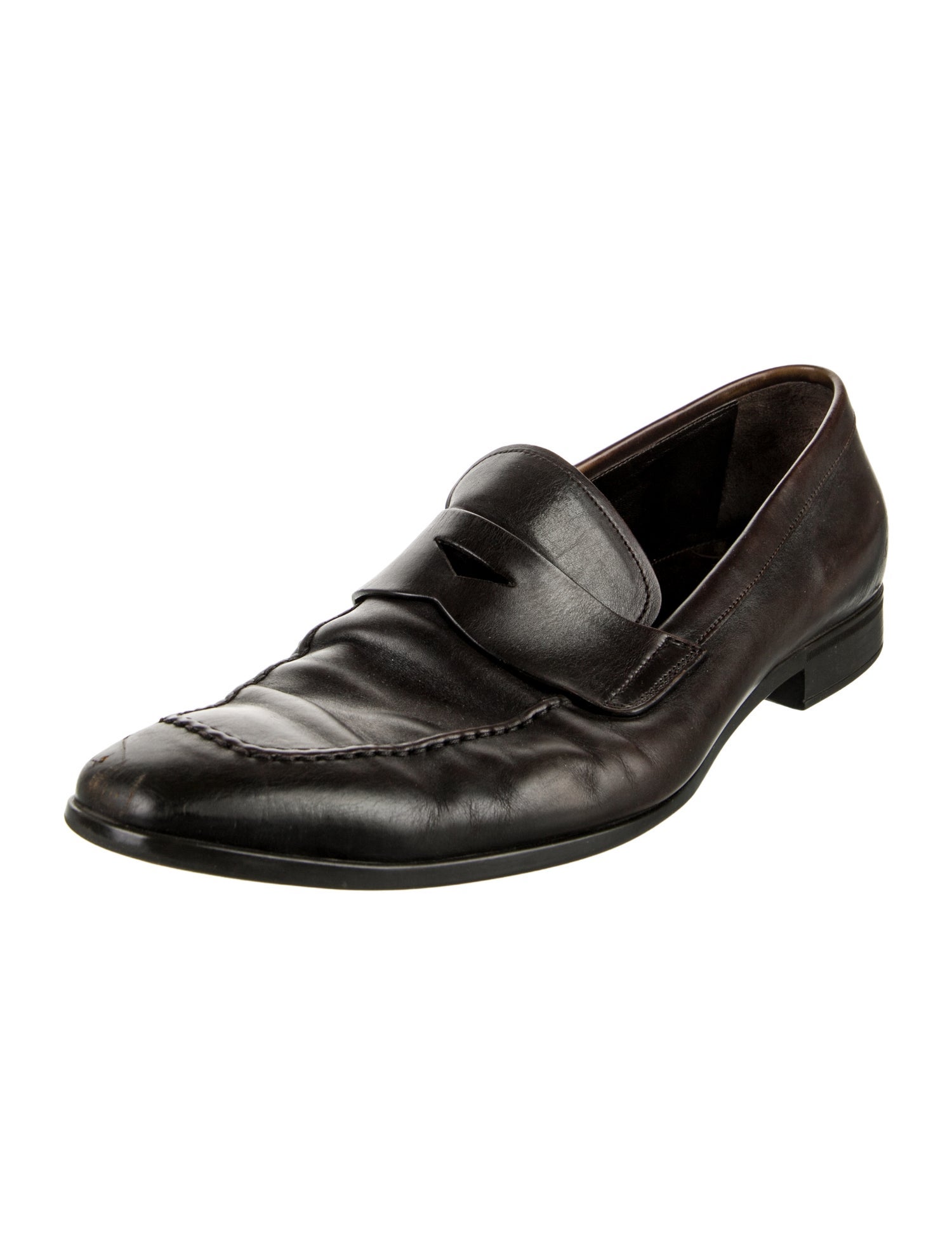 Prada Leather Dress Loafers