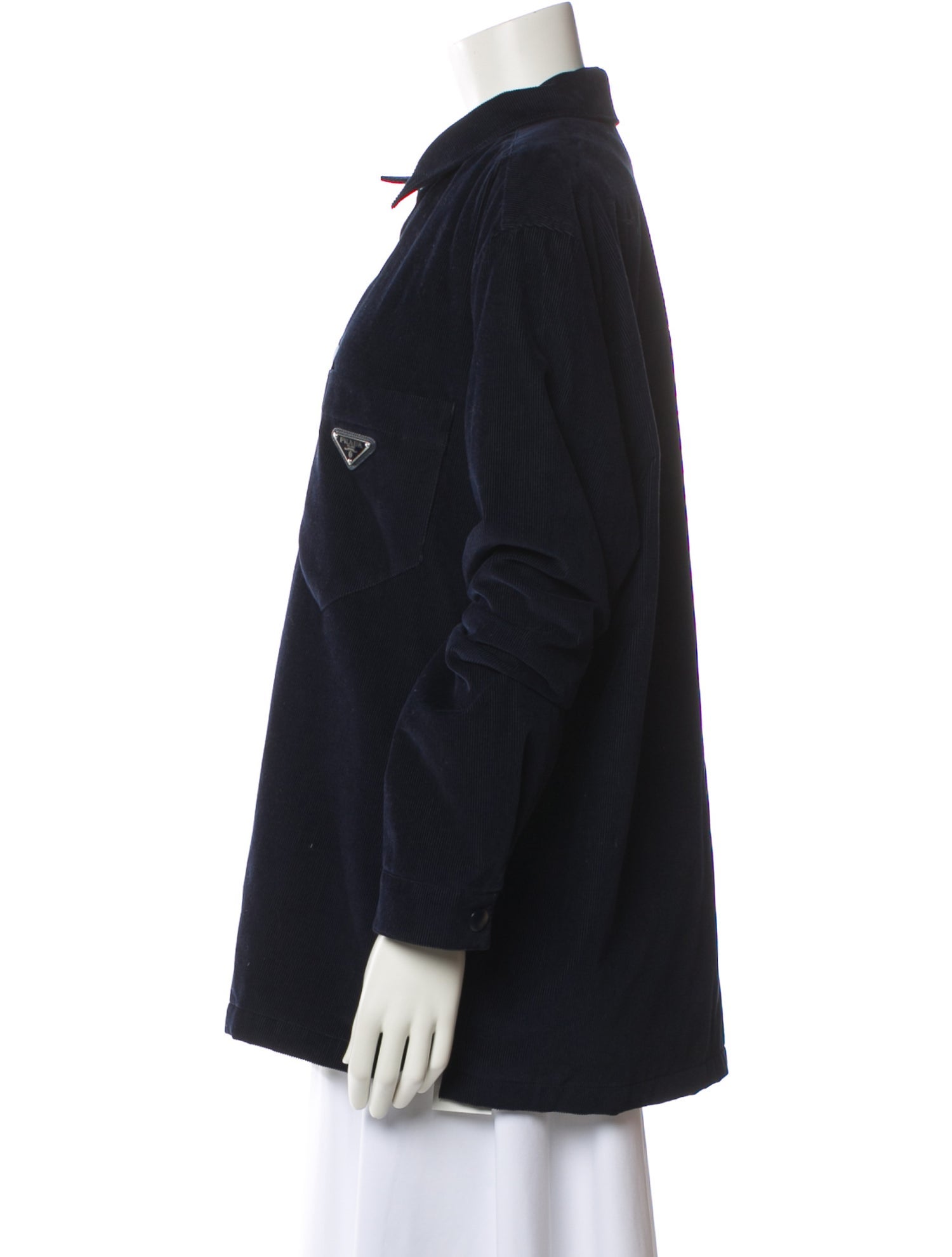 Prada 2022 Enameled Metal Triangle Jacket