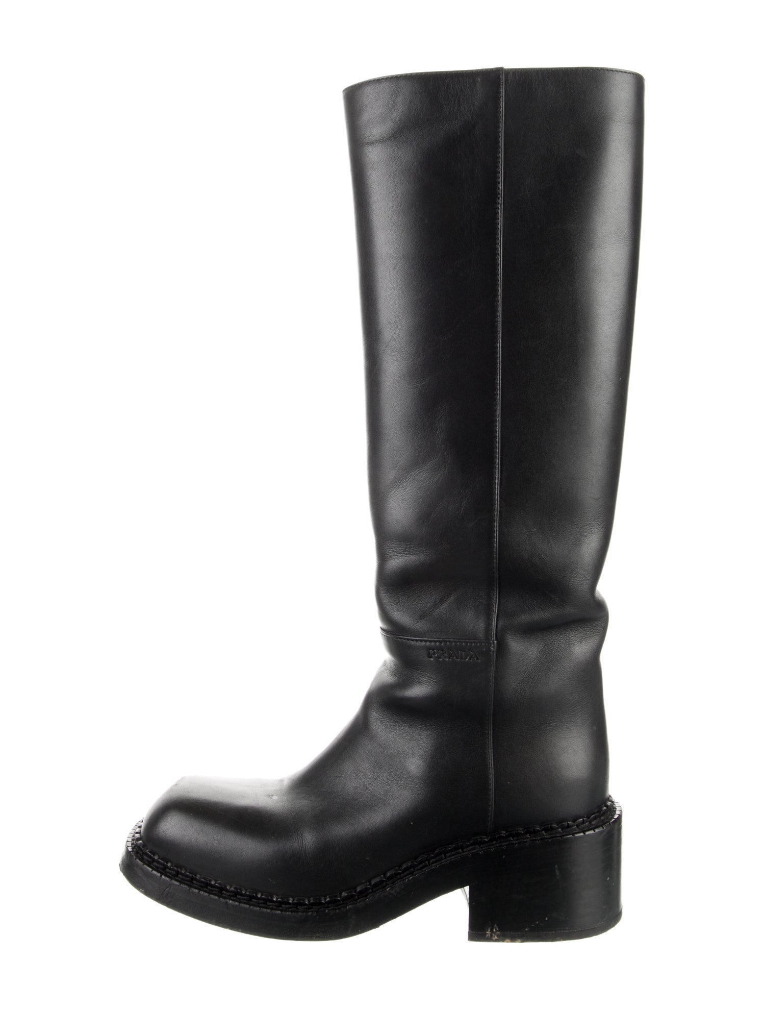 Prada Leather Riding Boots