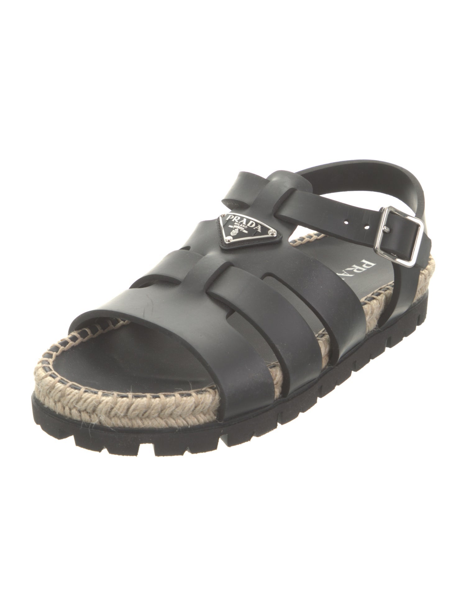 Prada Leather Slingback Sandals