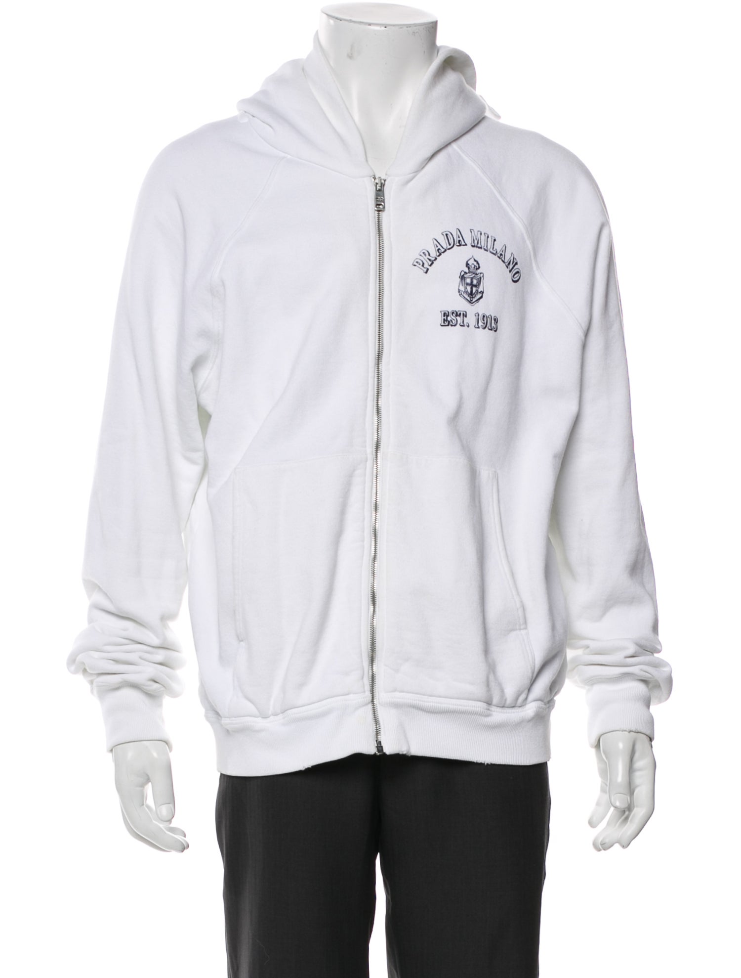 Prada 2025 Enameled Metal Triangle Hoodie