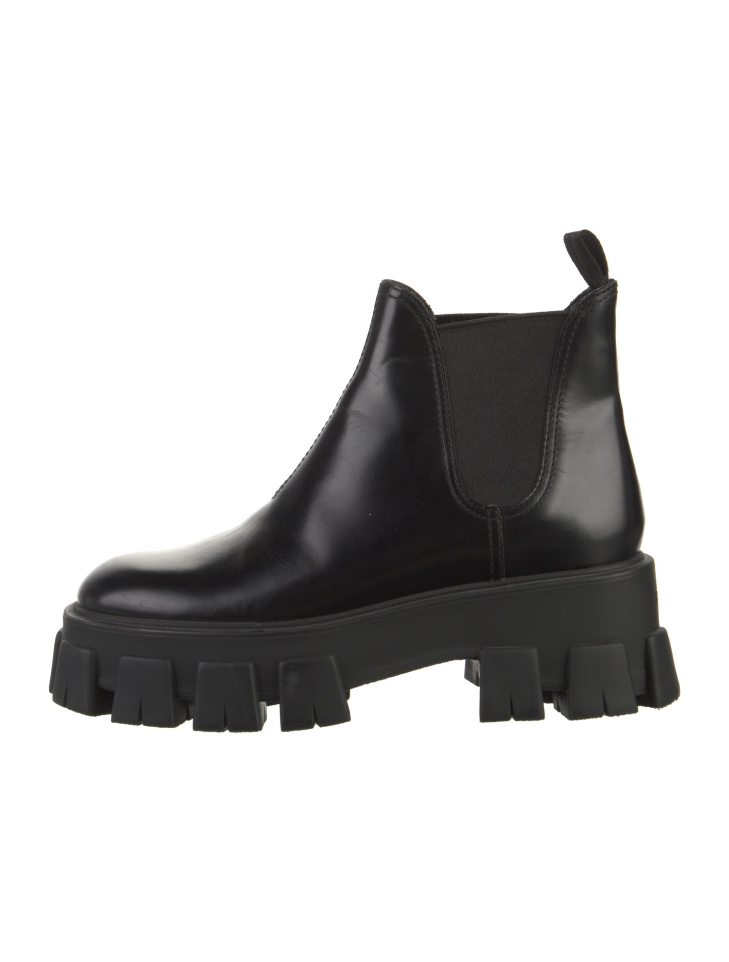 Prada Patent Leather Chelsea Boots