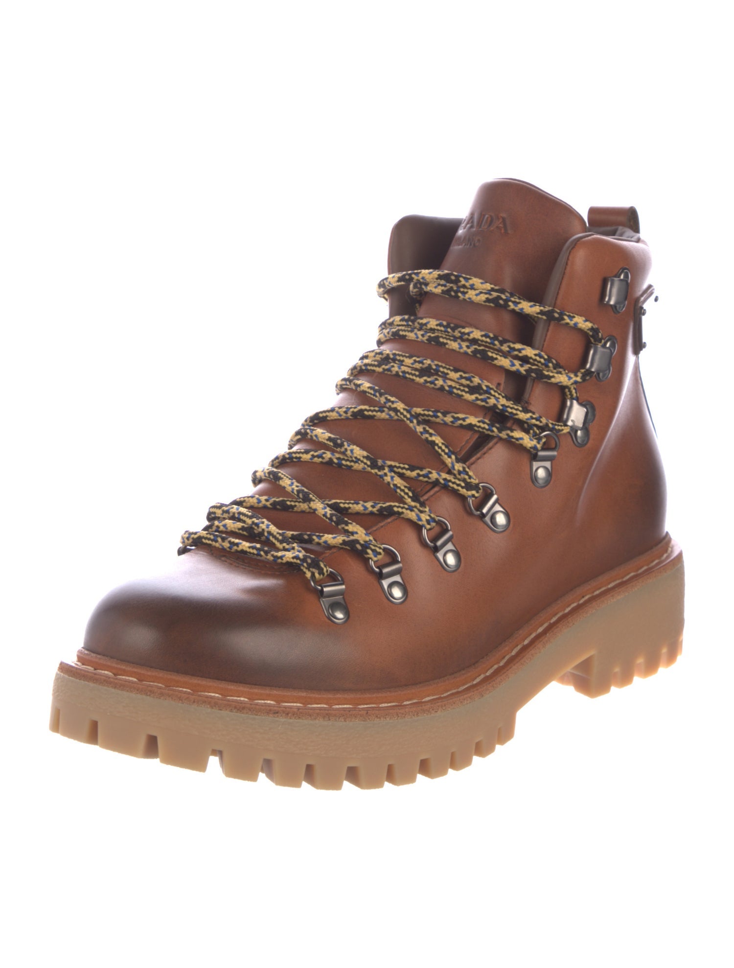 Prada Leather Hiking Boots