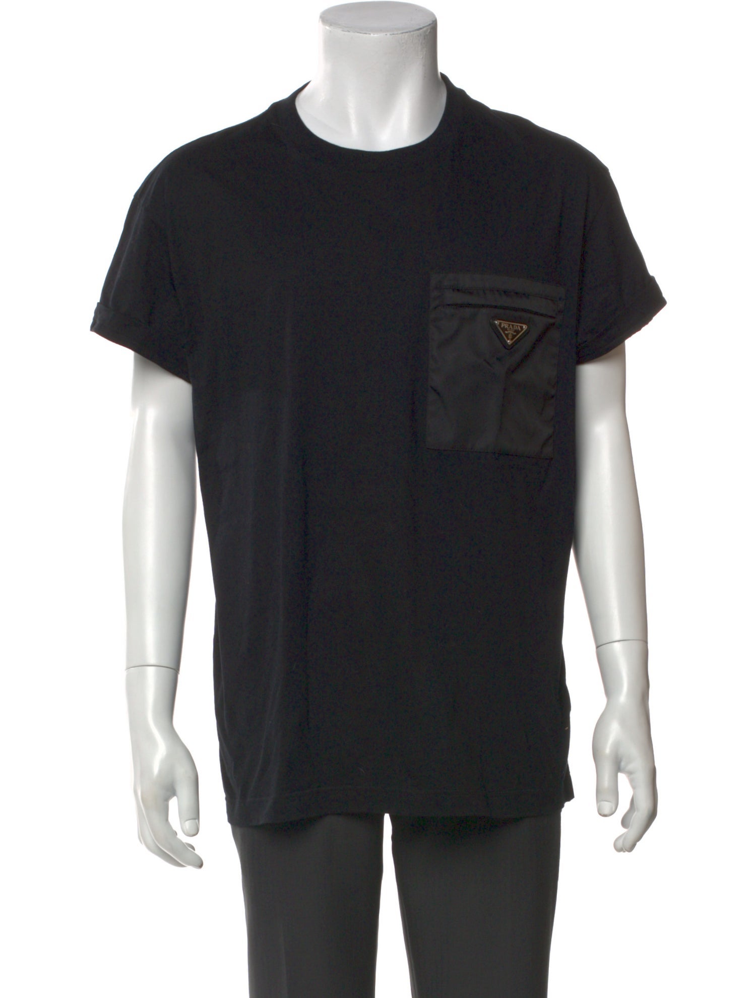 Prada 2023 Enameled Metal Triangle T-Shirt