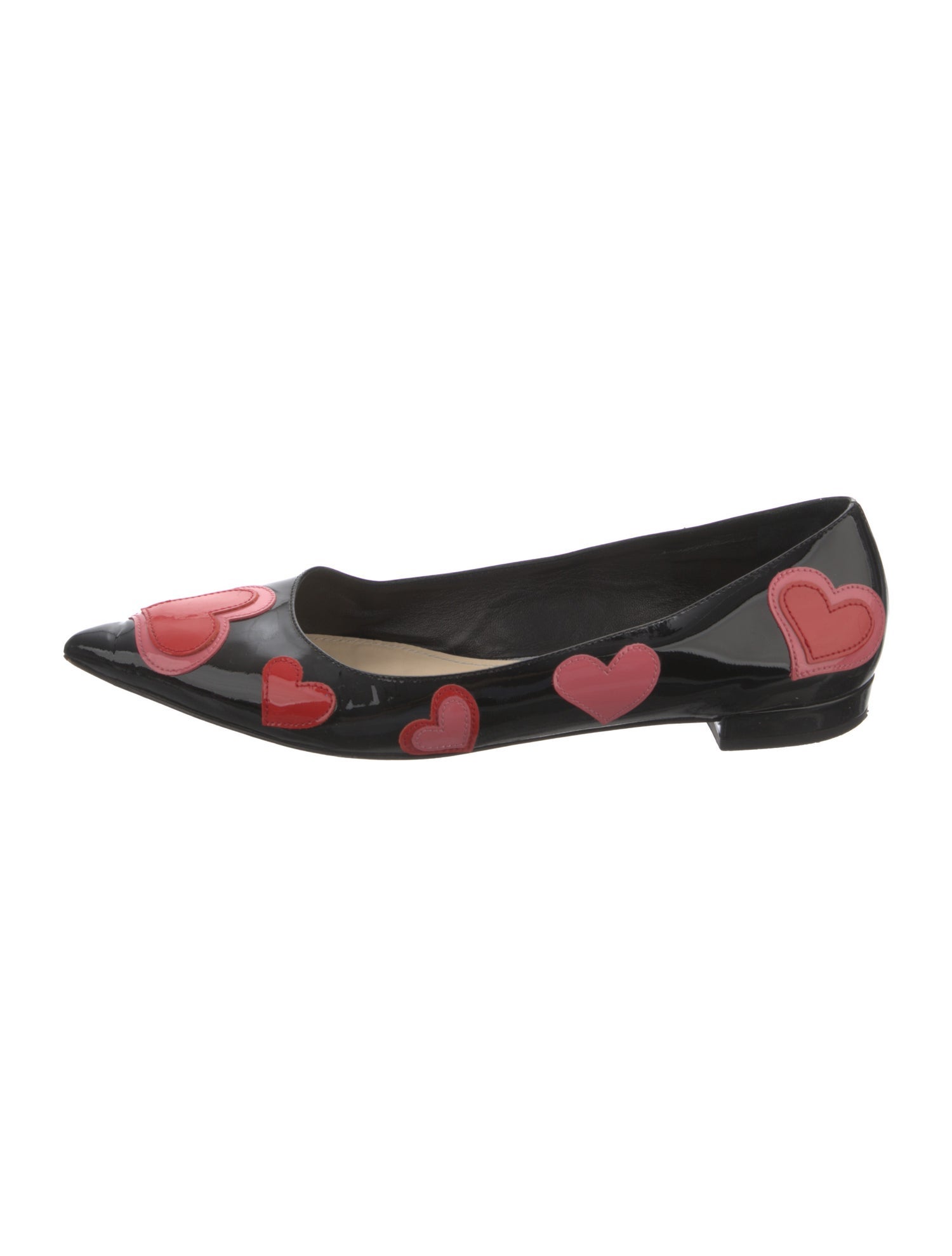 Prada Patent Leather Graphic Print Flats