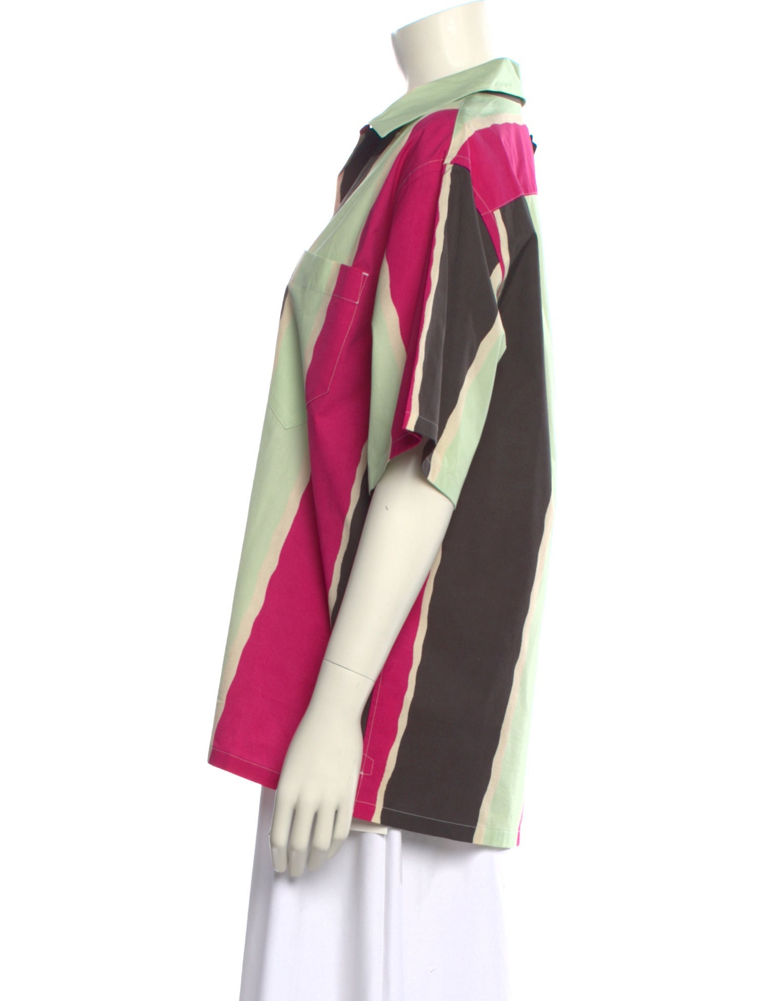 Prada 2022 Colorblock Pattern Shirt