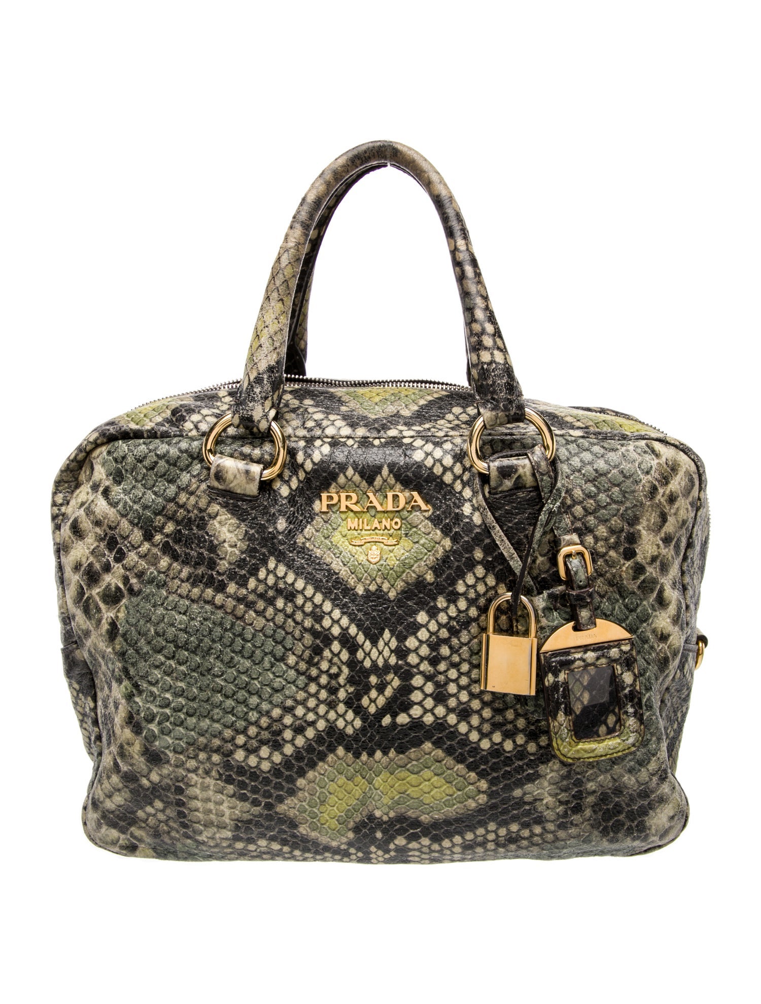 Prada Cervo Lux Leather Bauletto Medium